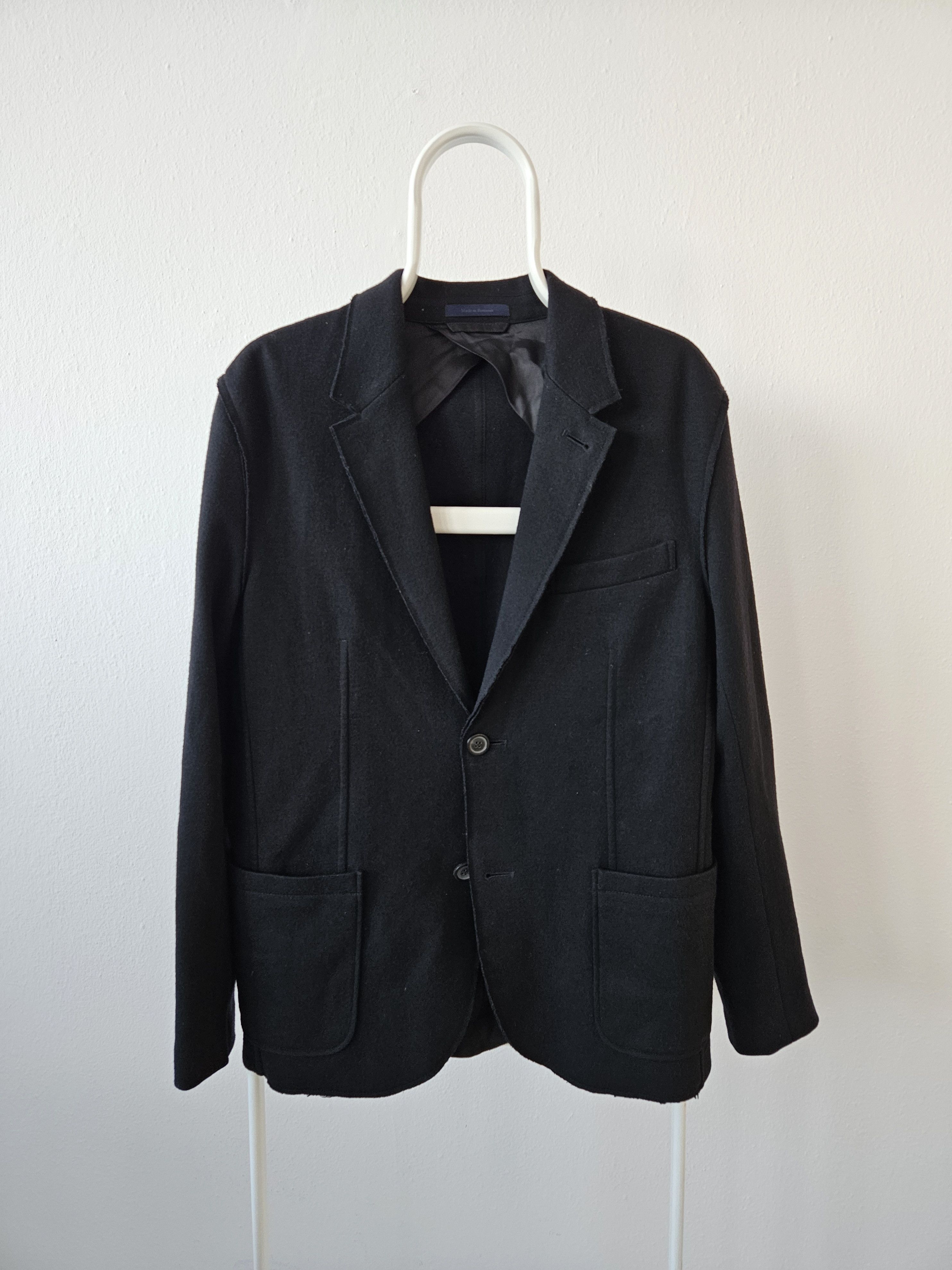 Lanvin Lanvin quarter-lined wool raw edge blazer Size 48R - 1 Thumbnail