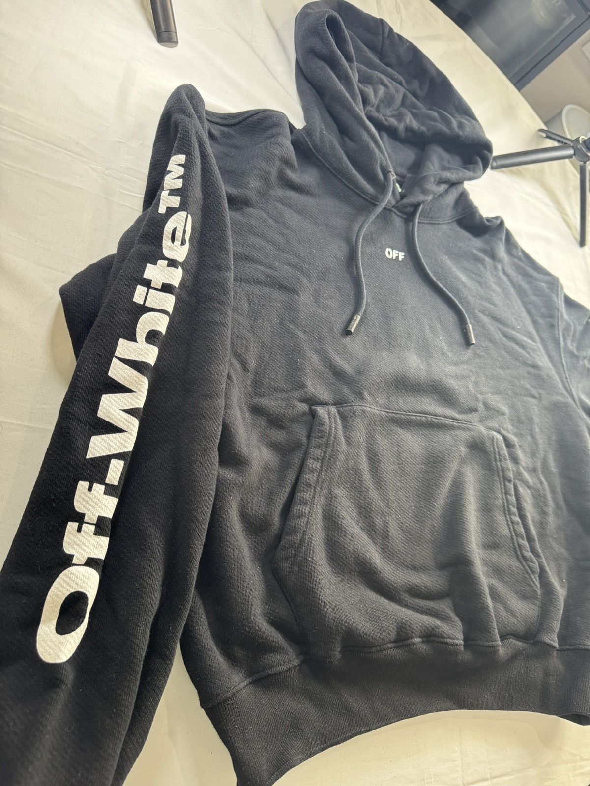 Off-White Off-White Black Oversized Diagonal Skulls Hoodie Size Medium Size US M / EU 48-50 / 2 - 7 Thumbnail
