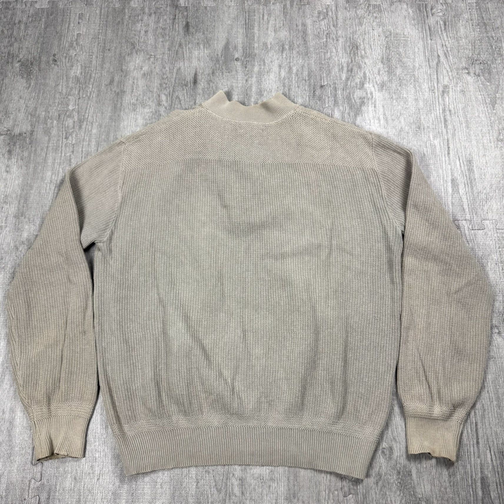 Vintage VINTAGE L.L. BEAN 5-BUTTON FISHERMAN HENLEY SWEATER MENS LT GRAY COTTON CLASSIC OUTDOOR USA Size US L / EU 52-54 / 3 - 6 Thumbnail