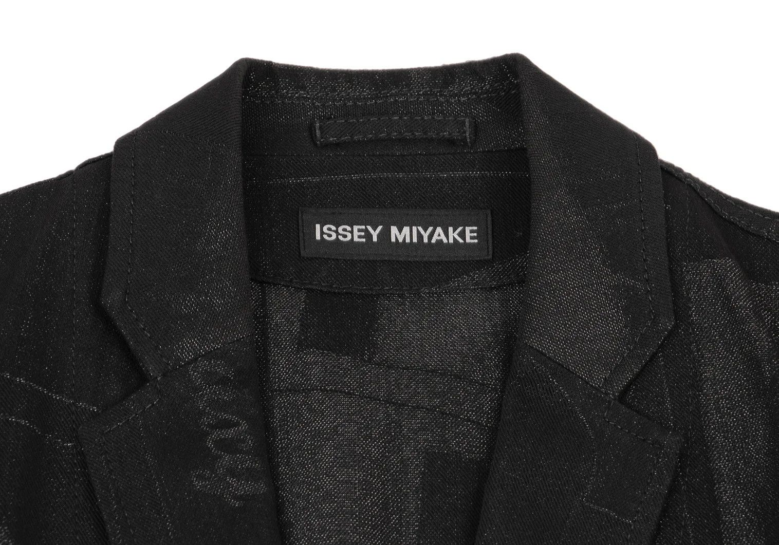 Issey Miyake A-POC INSIDE Lamé Jacquard Denim Jacket Black Size 4 Size US XL / EU 56 / 4 - 3 Thumbnail