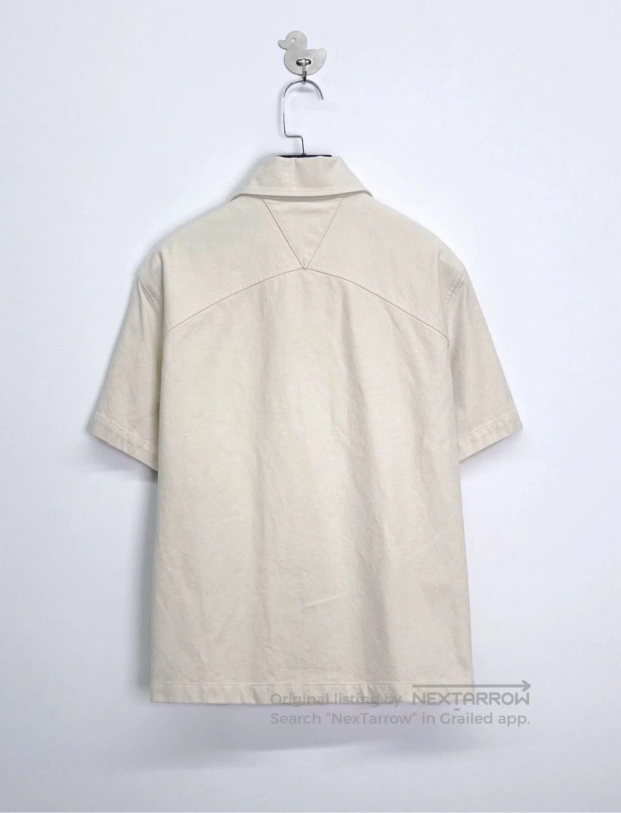 Bottega Veneta Bottega Veneta Beige Linen Short Sleeve Shirt. Size L / US 10 / IT 46 - 2 Thumbnail