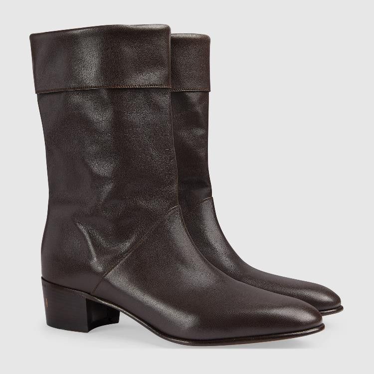 Gucci o1mt1gz0325 Heeled Boots in Brown Size US 7 / EU 40 - 4 Thumbnail