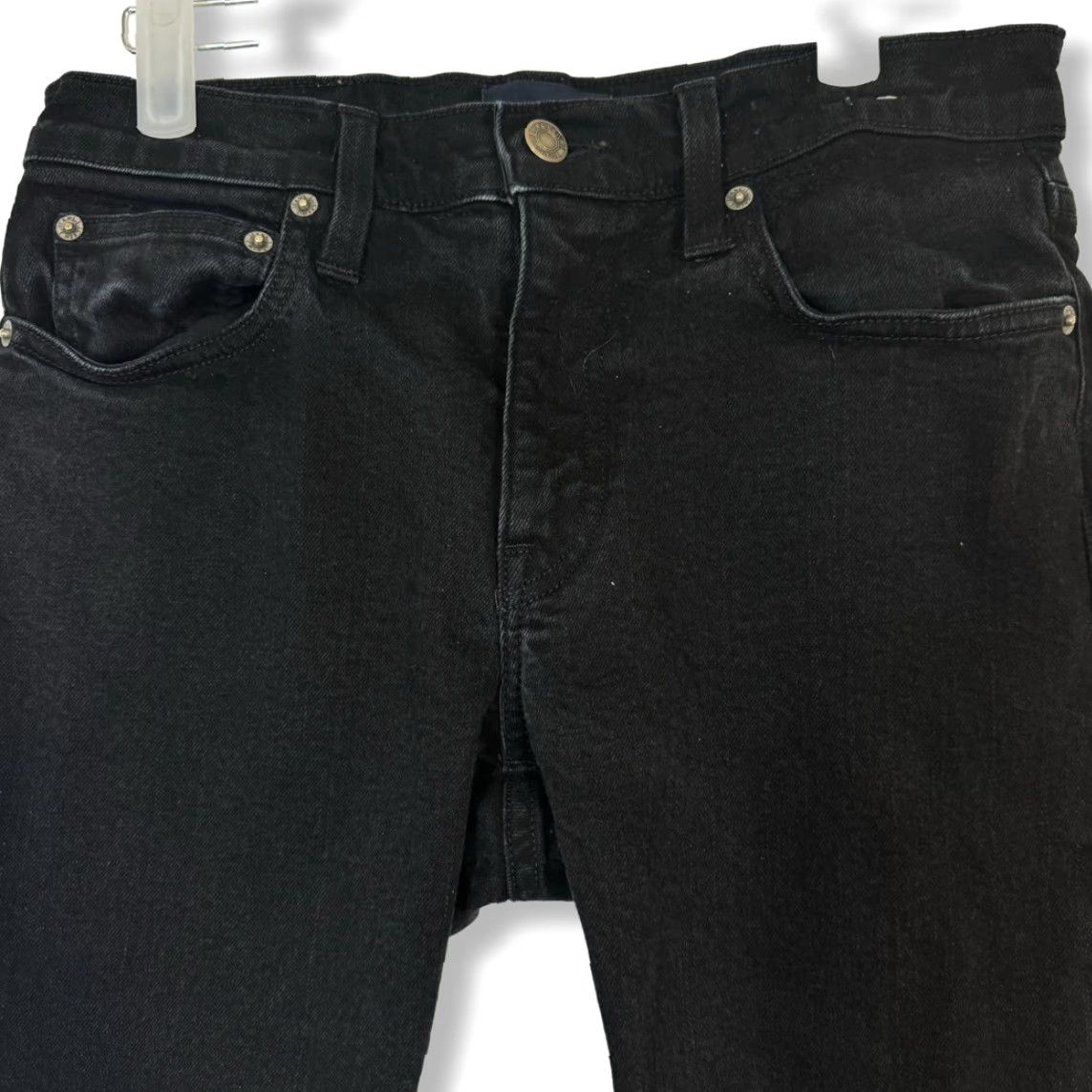 J.Crew J.CREW Jeans Women's 29x30 Black Stretch Mid-Rise Skinny 5-Pocket Denim Cotton Blend 98% Cotton 2% Elastane Mens Womens Girls Boys Size 29" - 3 Thumbnail