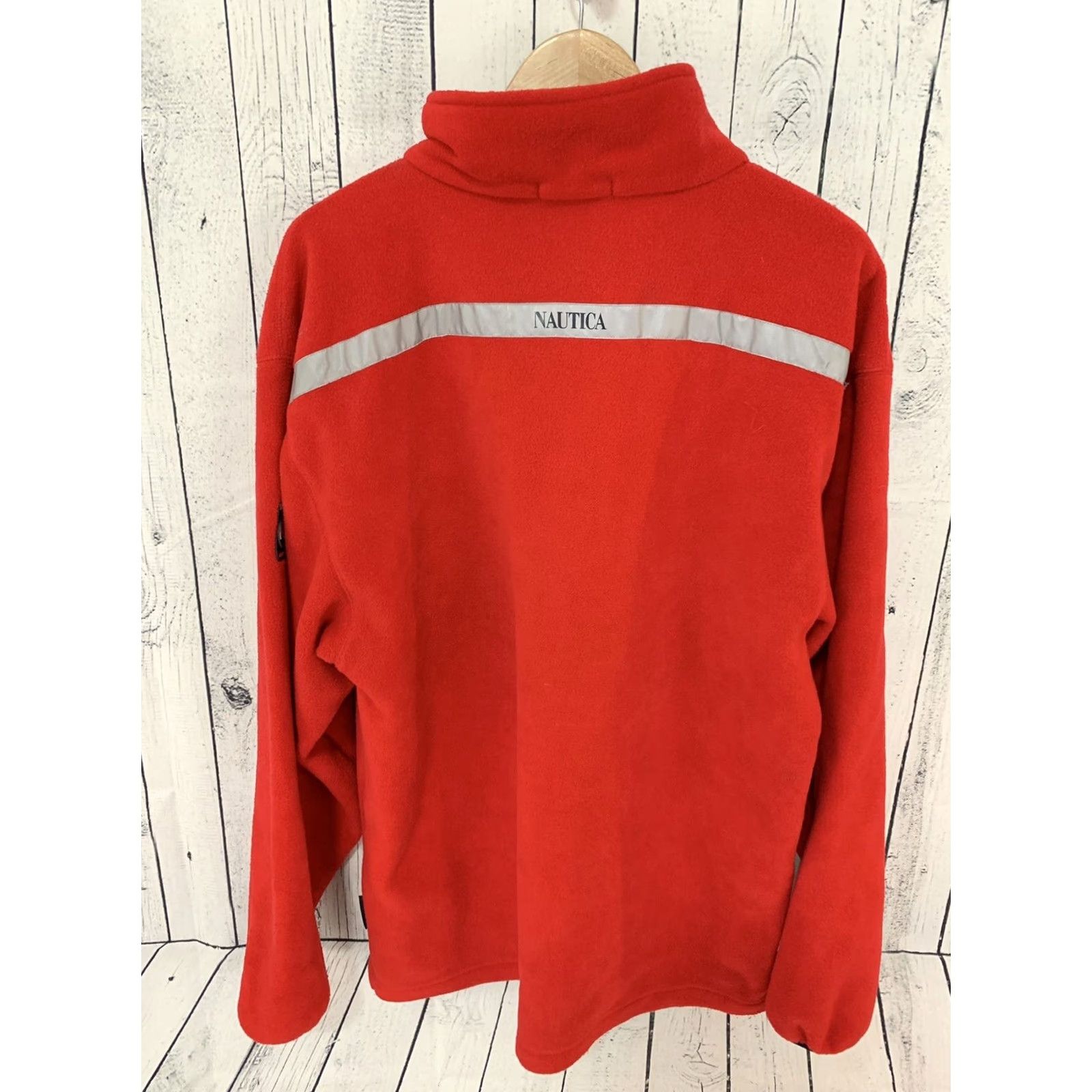 Nautica VINTAGE Nautica 1/4 Zip Fleece Jacket Mens L Red NAUTICA COMPETITION 90s Logo Pullover Jacket Mens Large Red Size US L / EU 52-54 / 3 - 4 Thumbnail