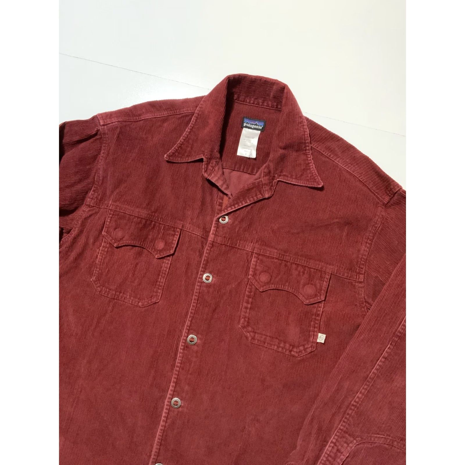 Patagonia VINTAGE Patagonia Rhythm Heavy Corduroy Western Jacket Sz. L Burgundy Cotton Ranch Sawtooth 2005 Men Size US L / EU 52-54 / 3 - 3 Thumbnail