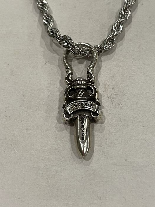 Chrome Hearts Chrome Hearts Dagger Pendant Rope Chain Necklace Silver ...