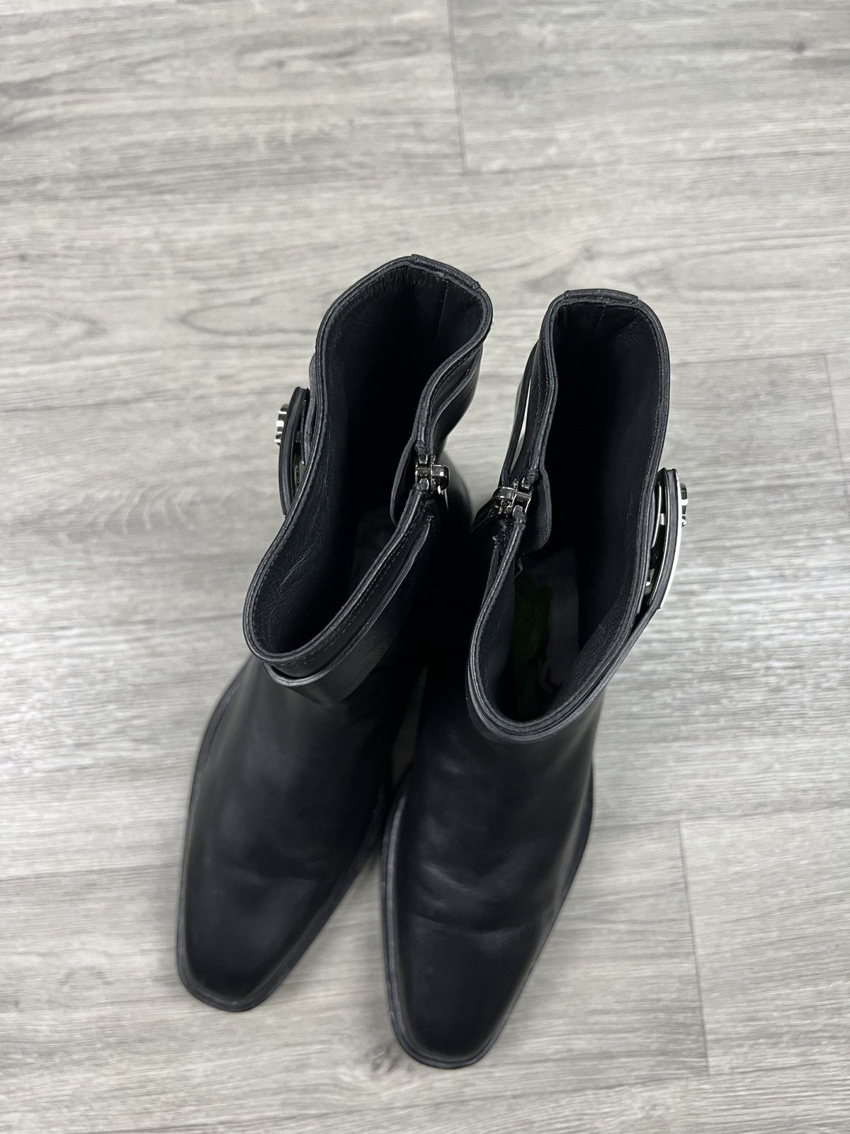 Salvatore Ferragamo Ferragamo Women’s Gancini Buckle Leather Ankle Boots 8,5 Size US 11 / IT 41 - 17 Thumbnail