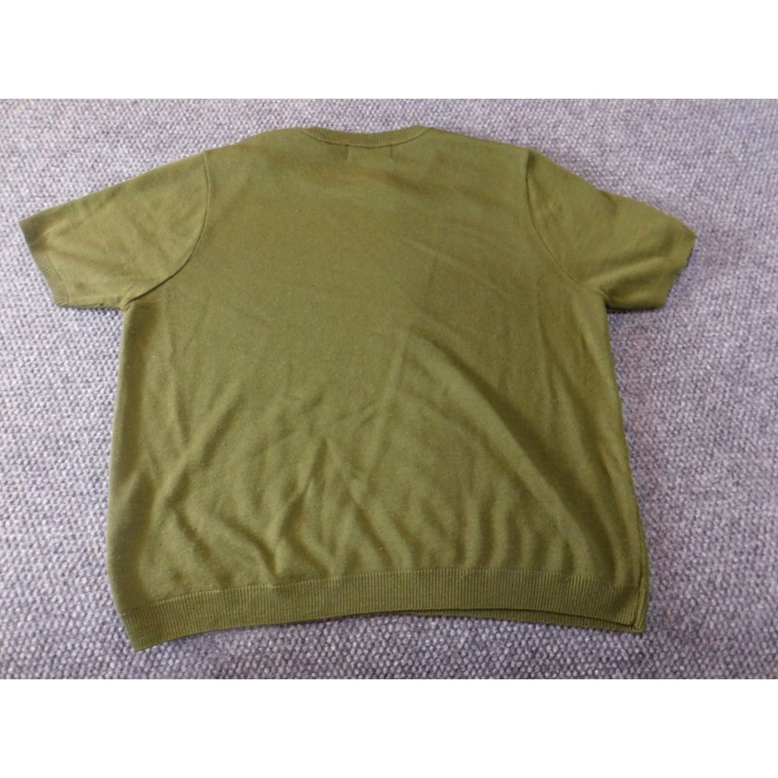 Vintage Alfred Dunner Womens Sweater L Green pullover acrylic knit crew neck cap sleeve button casual Size L / US 10 / IT 46 - 4 Thumbnail