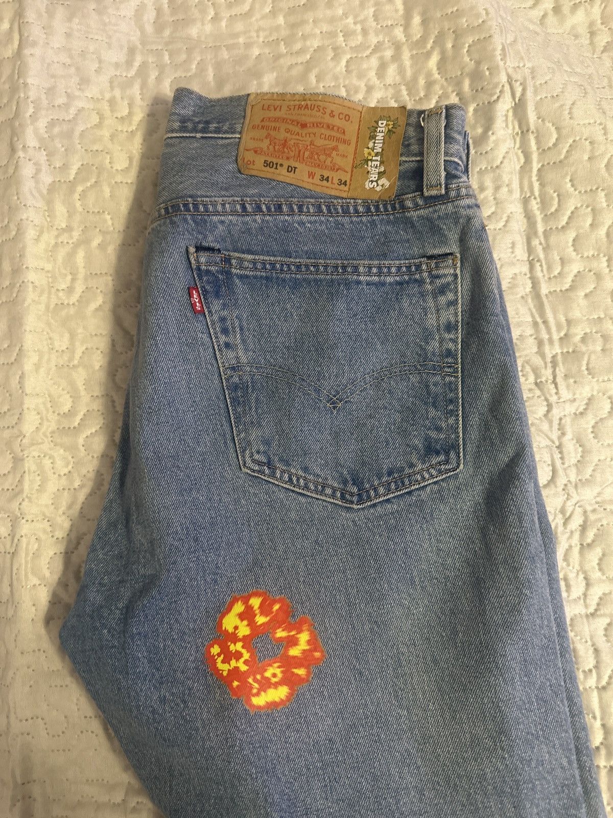 DENIM TEARS × Levi's DENIM TEARS X Offset Wreath Jeans Size US 34 / EU 50 - 6 Thumbnail