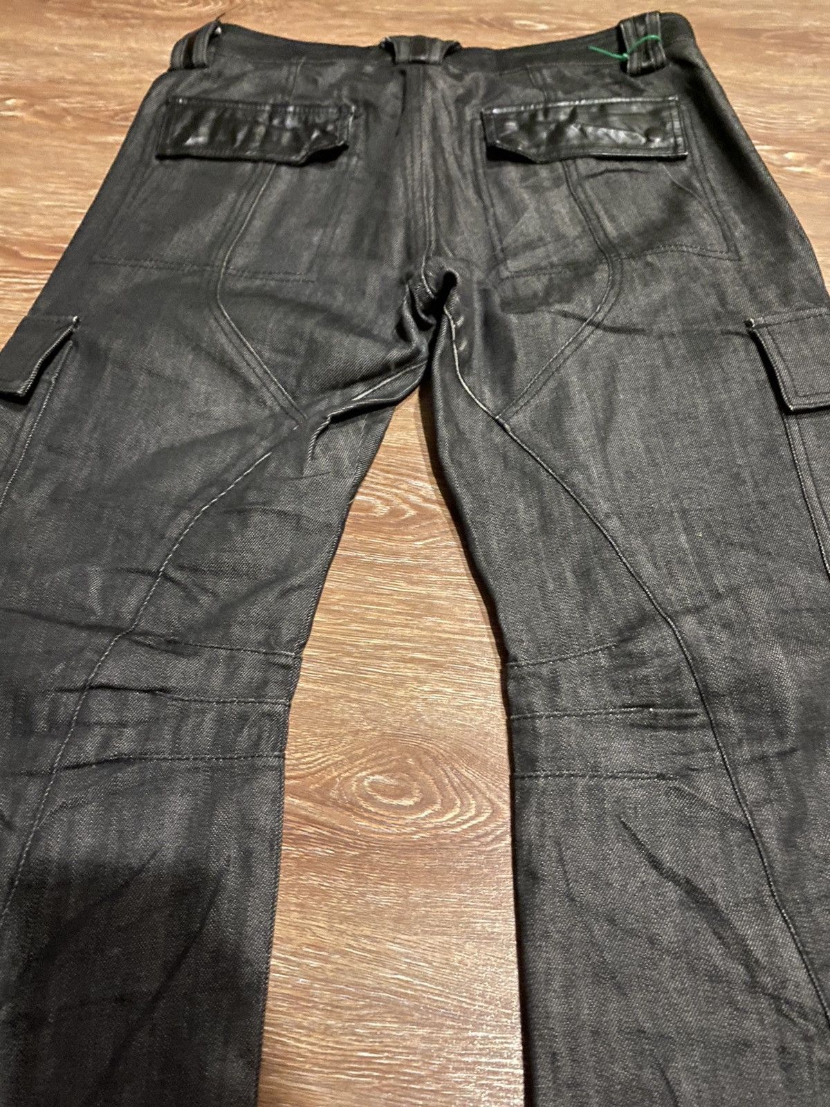 Japanese Brand Flare jeans Kenji Ito multi pocket low boot cut Size US 33 - 6 Thumbnail