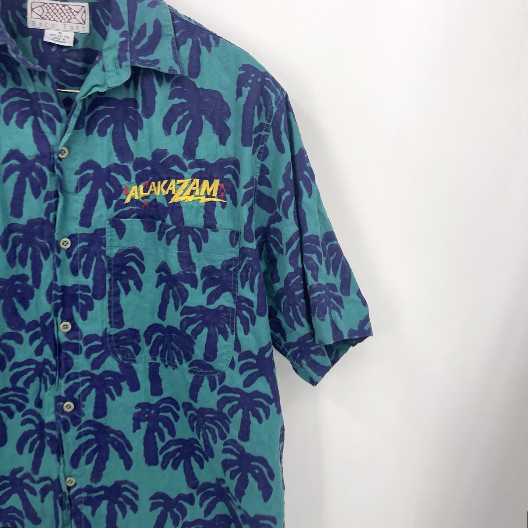 Vintage VINTAGE Back East Alakazam Cotton Button-Up Shirt Mens Medium Floral Palm Tree Beach 90s Size US M / EU 48-50 / 2 - 4 Thumbnail