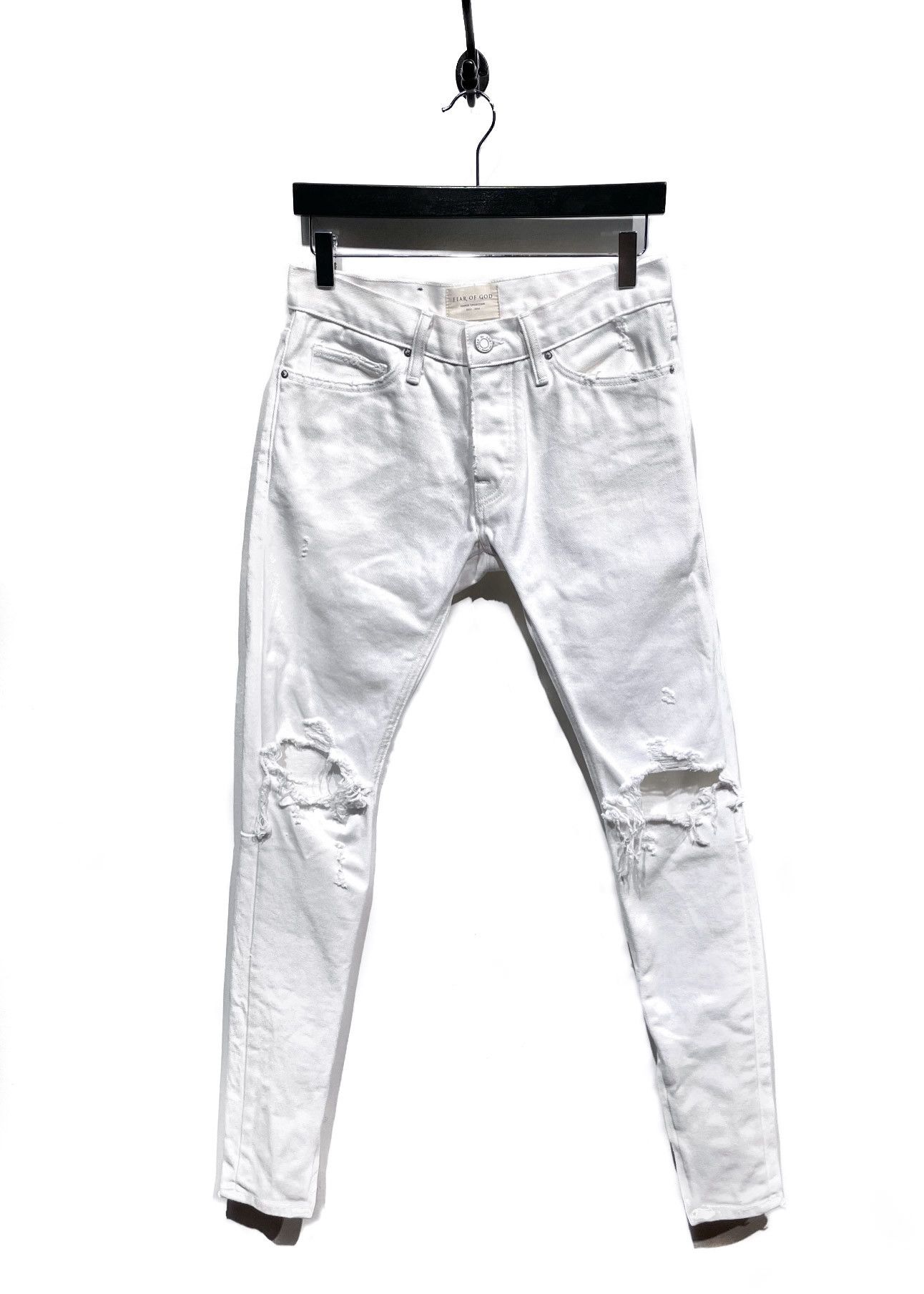 Fear of God Fear Of God Fourth Collection White Destroyed Jeans Size US 28 / EU 44 - 1 Thumbnail
