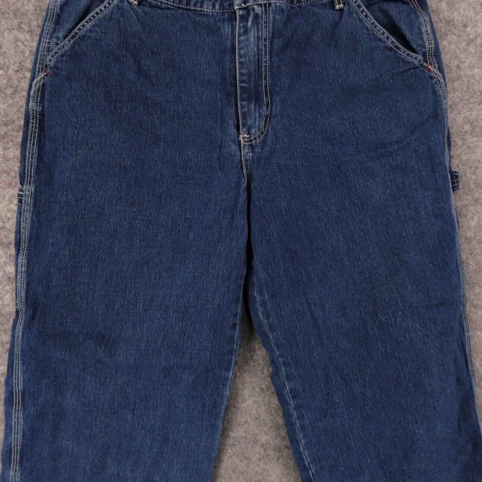 Gap Gap Carpenter Jeans Womens 14 Fleece Lined High Rise Med Wash Y2K Vintage Size ONE SIZE - 3 Thumbnail