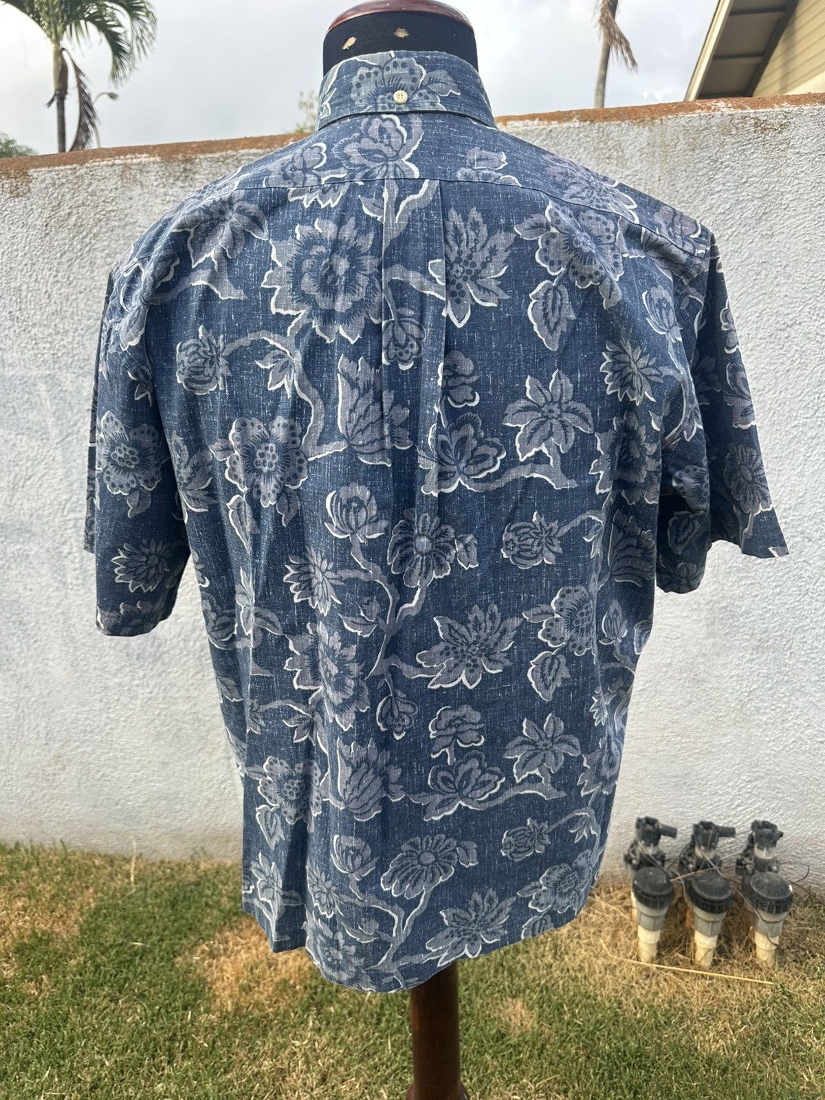 Reyn Spooner PreOwned Reyn Spooner Hawaiian Print 3/4 Button Blue Men's L Size US L / EU 52-54 / 3 - 2 Thumbnail