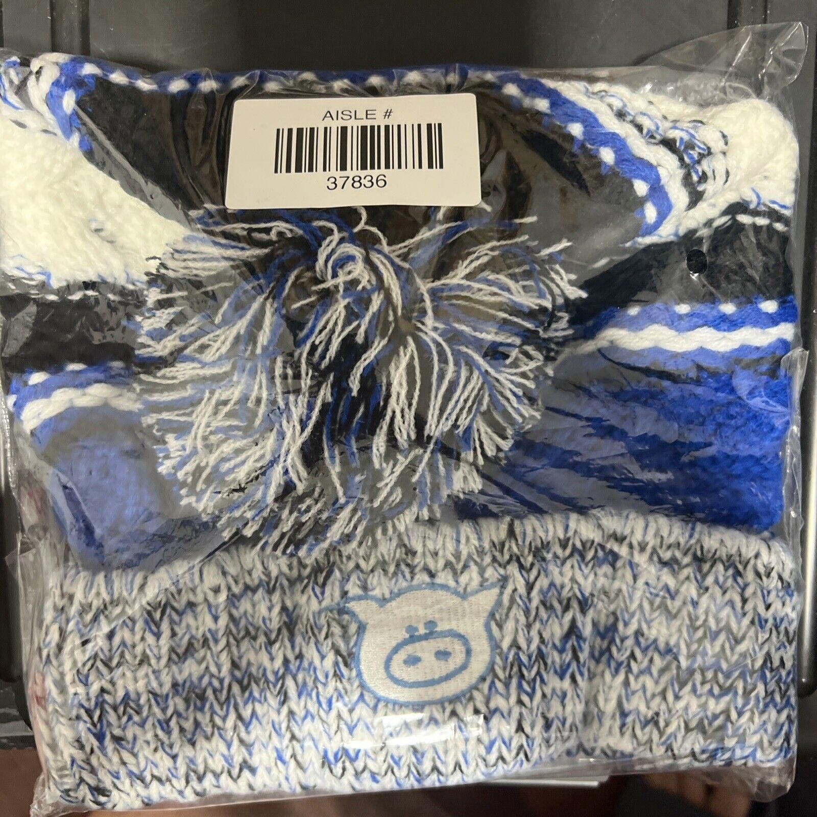Other Pig Beanie Unisex Black Royal Blue Striped Ski Hat Size ONE SIZE - 9 Thumbnail