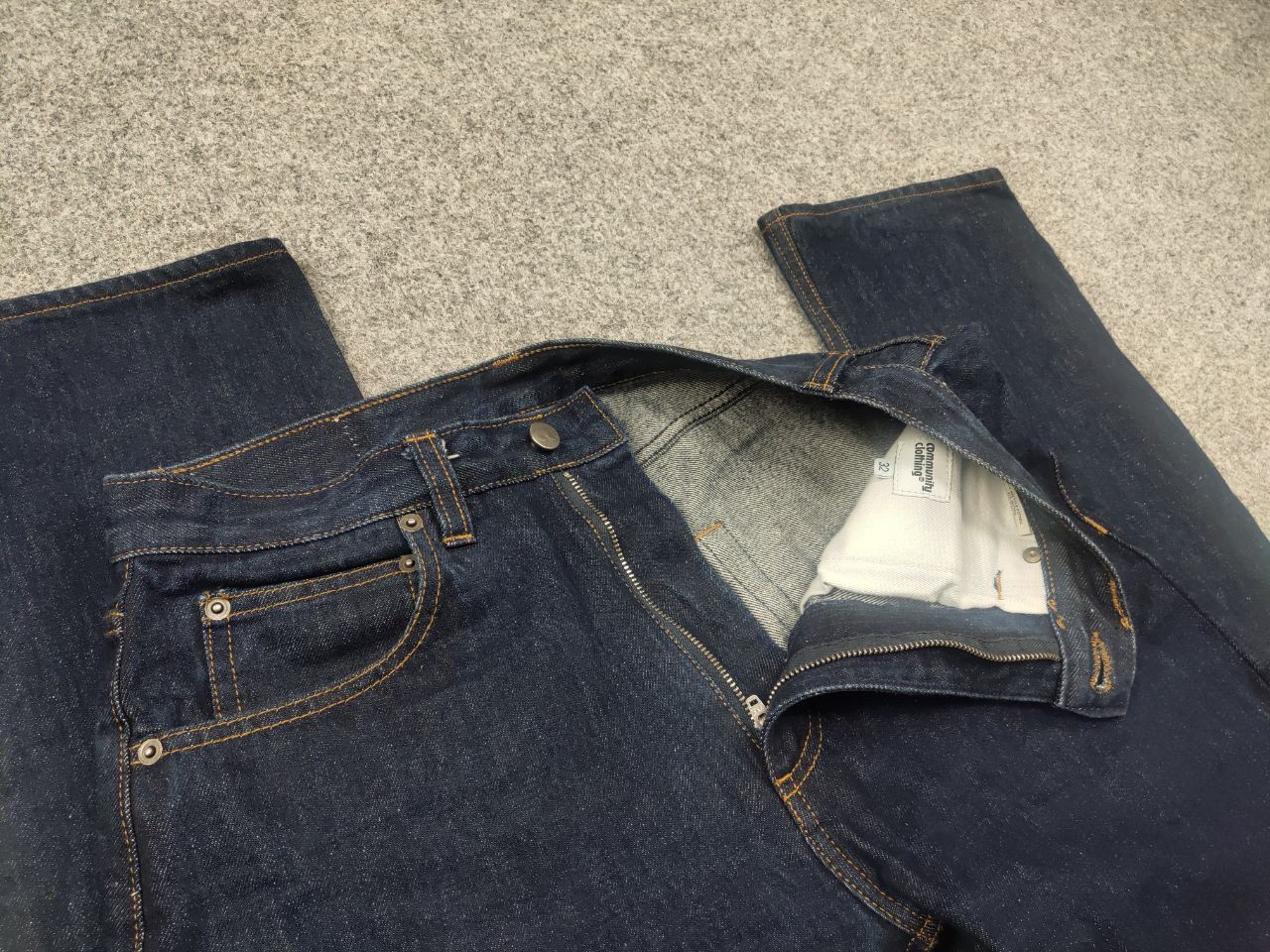 Vintage Community Clothing Minimalist dark blue Denim jeans Vintage Size US 32 / EU 48 - 11 Thumbnail