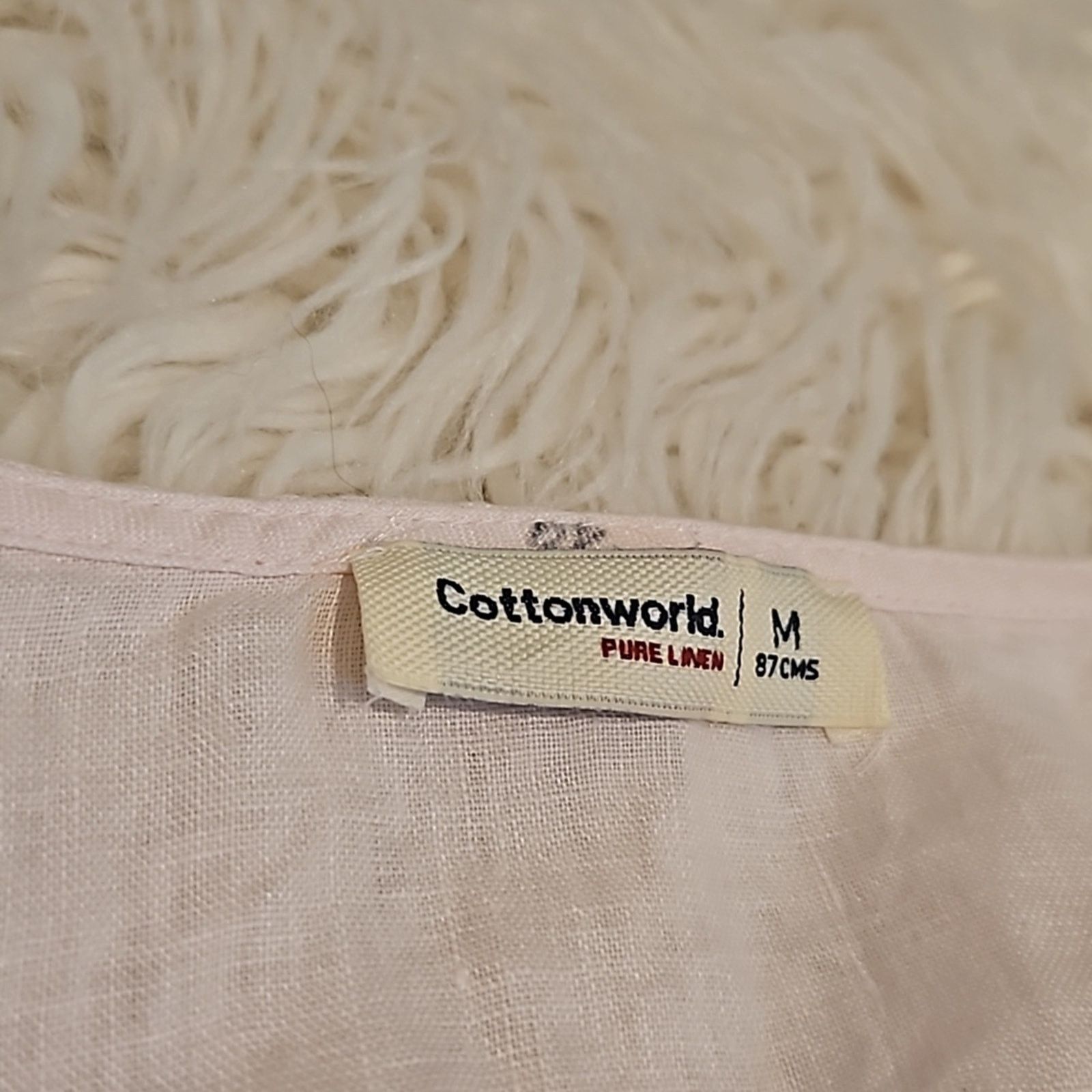 Other Cotton World Light Pink Linen Tank Top with Embroidery Size M / US 6-8 / IT 42-44 - 4 Thumbnail