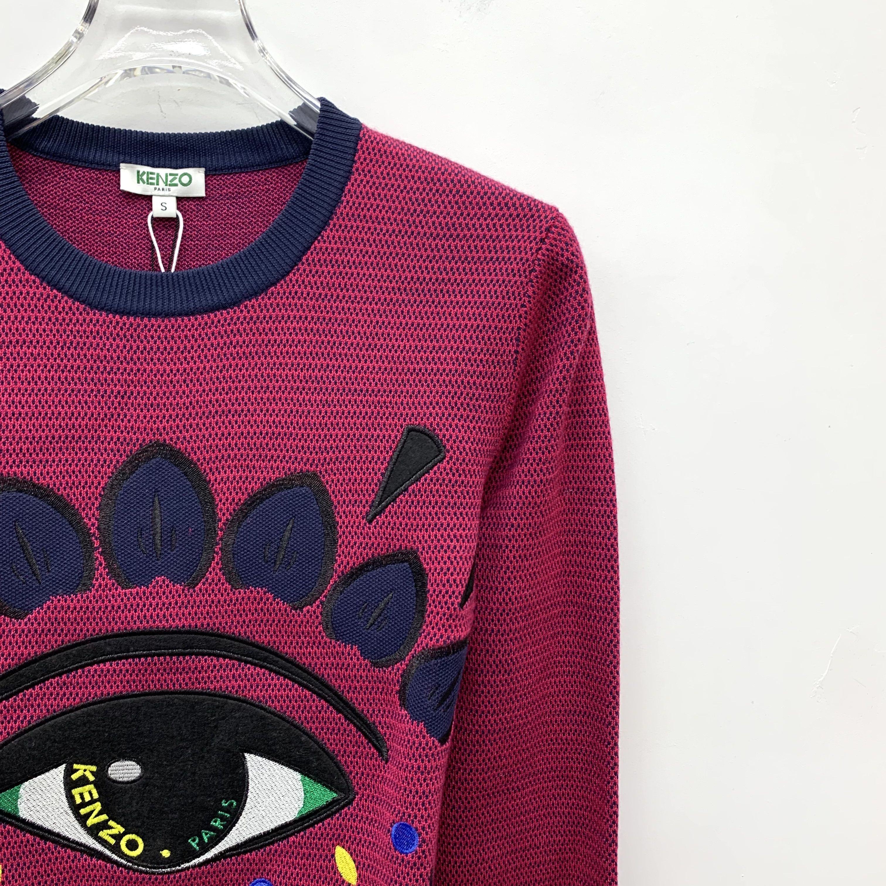 Kenzo Kenzo Eye Logo Wool Knit Sweater Pink (S) Size US S / EU 44-46 / 1 - 3 Thumbnail