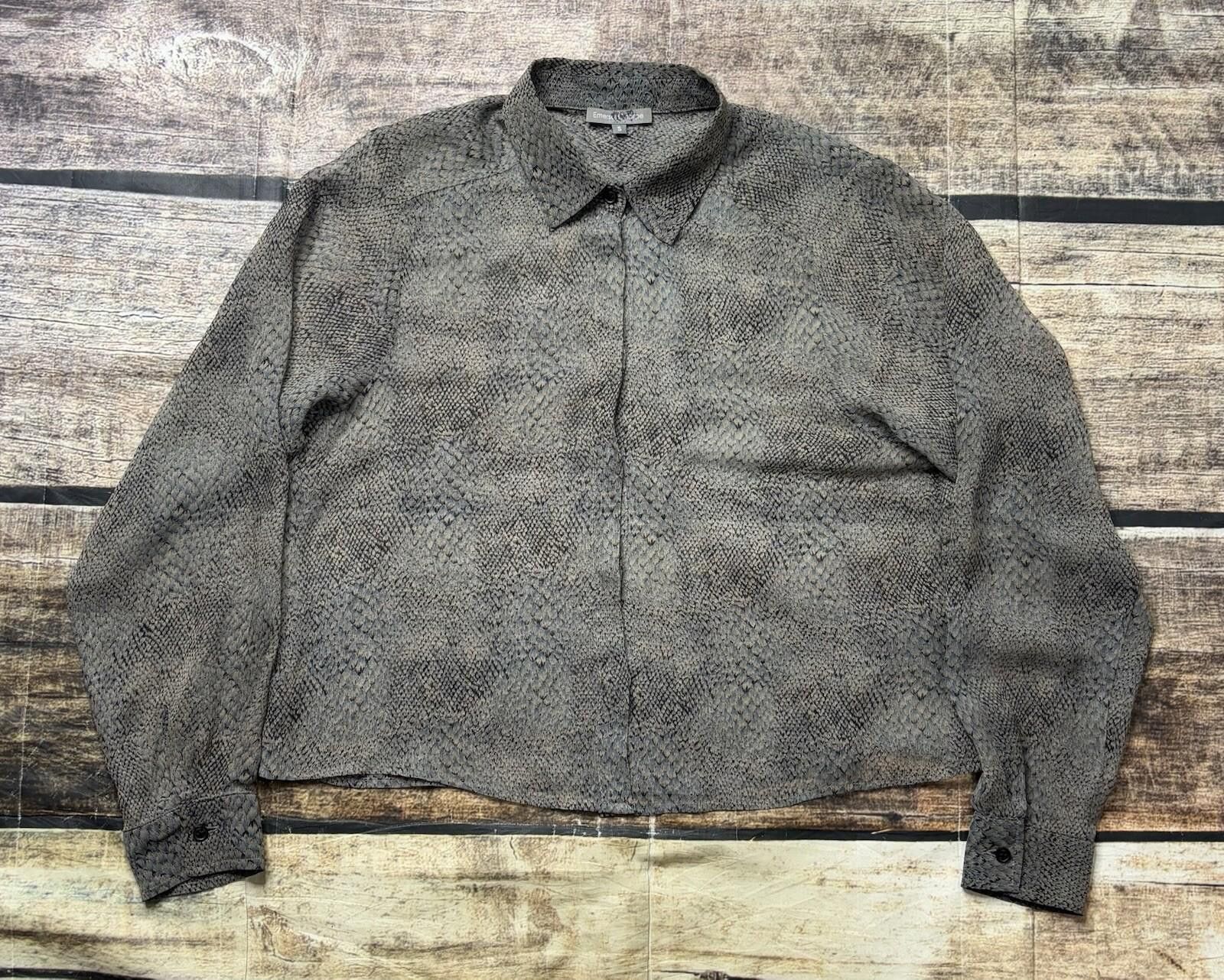 Other Emerson Thorpe Top Women's Small Silk Button Up Snakeskin Size S / US 4 / IT 40 - 1 Thumbnail