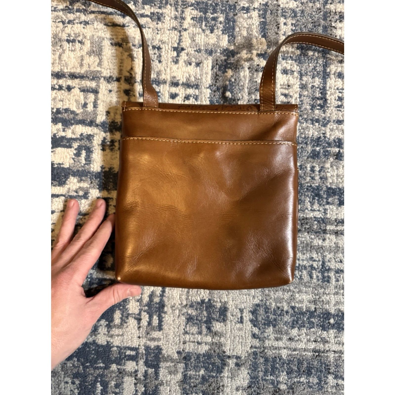 Patricia Nash Patricia Nash Granada Leather Signature Map Print Crossbody Bag Purse Size ONE SIZE - 4 Thumbnail