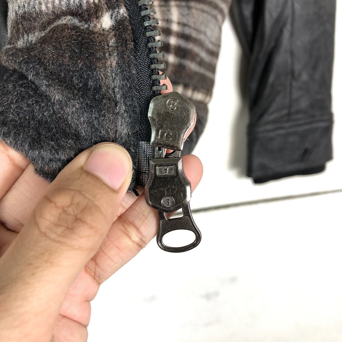 Japanese Brand 🔥Vintage Biker Jacket Leather Handling BreathMint Tartan Size US M / EU 48-50 / 2 - 17 Thumbnail