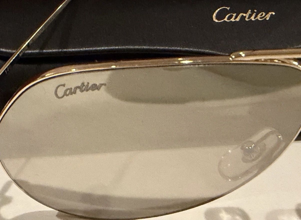 Cartier Cartier gold aviator sunglasses, CT0110S, Authentic With Box Size ONE SIZE - 11 Thumbnail