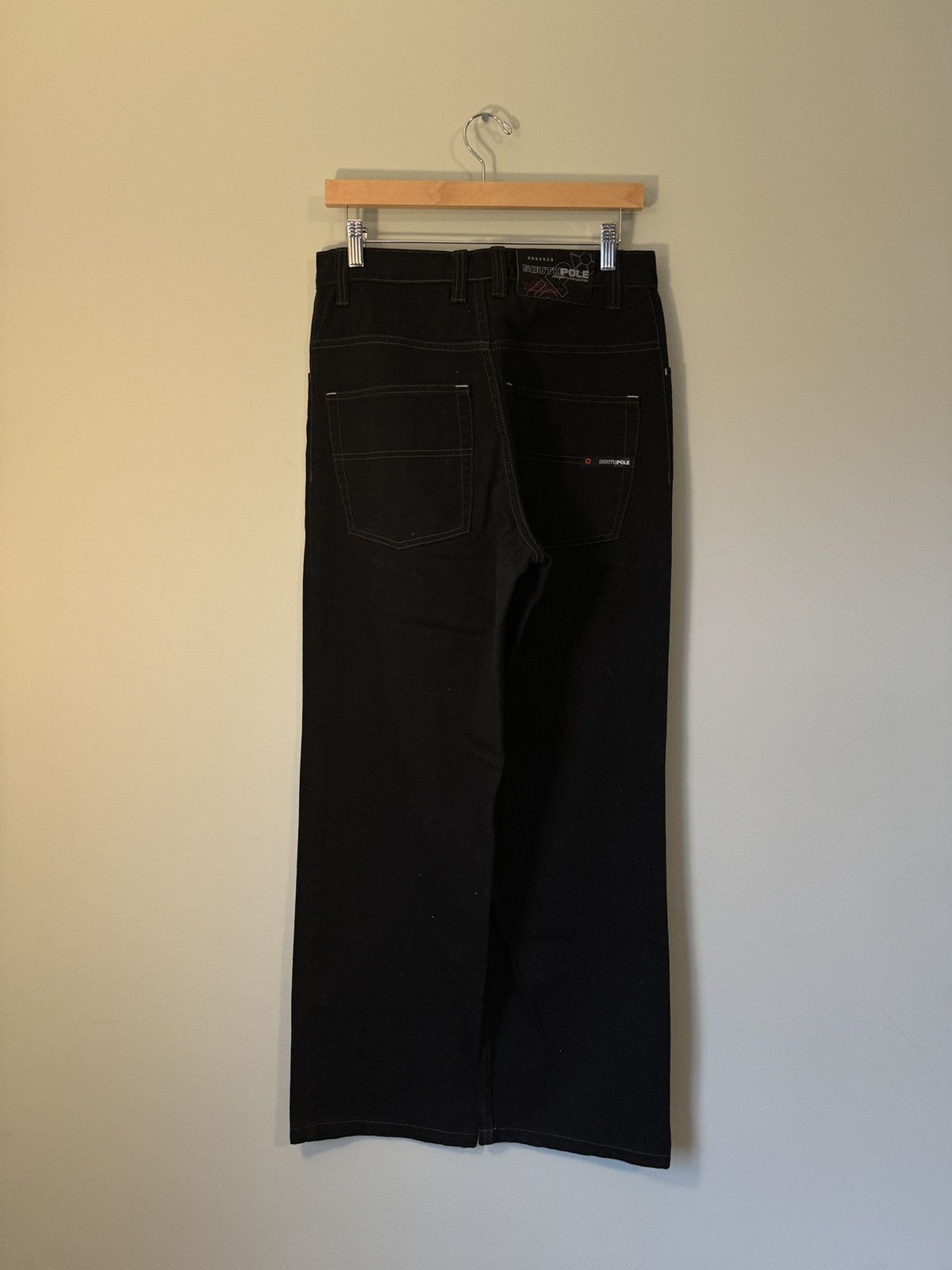 image of Y2K Southpole Baggy Black Denim Skater Jeans 30, Men's