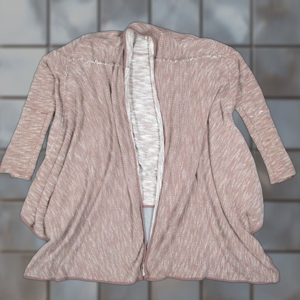 Free People FREE PEOPLE Cardigan Sweater Women M Brown In The Loop Waterfall Open Cardigan - Bohemian Beach Classic 90s Style Mens Girls Womens Size M / US 6-8 / IT 42-44 - 1 Thumbnail