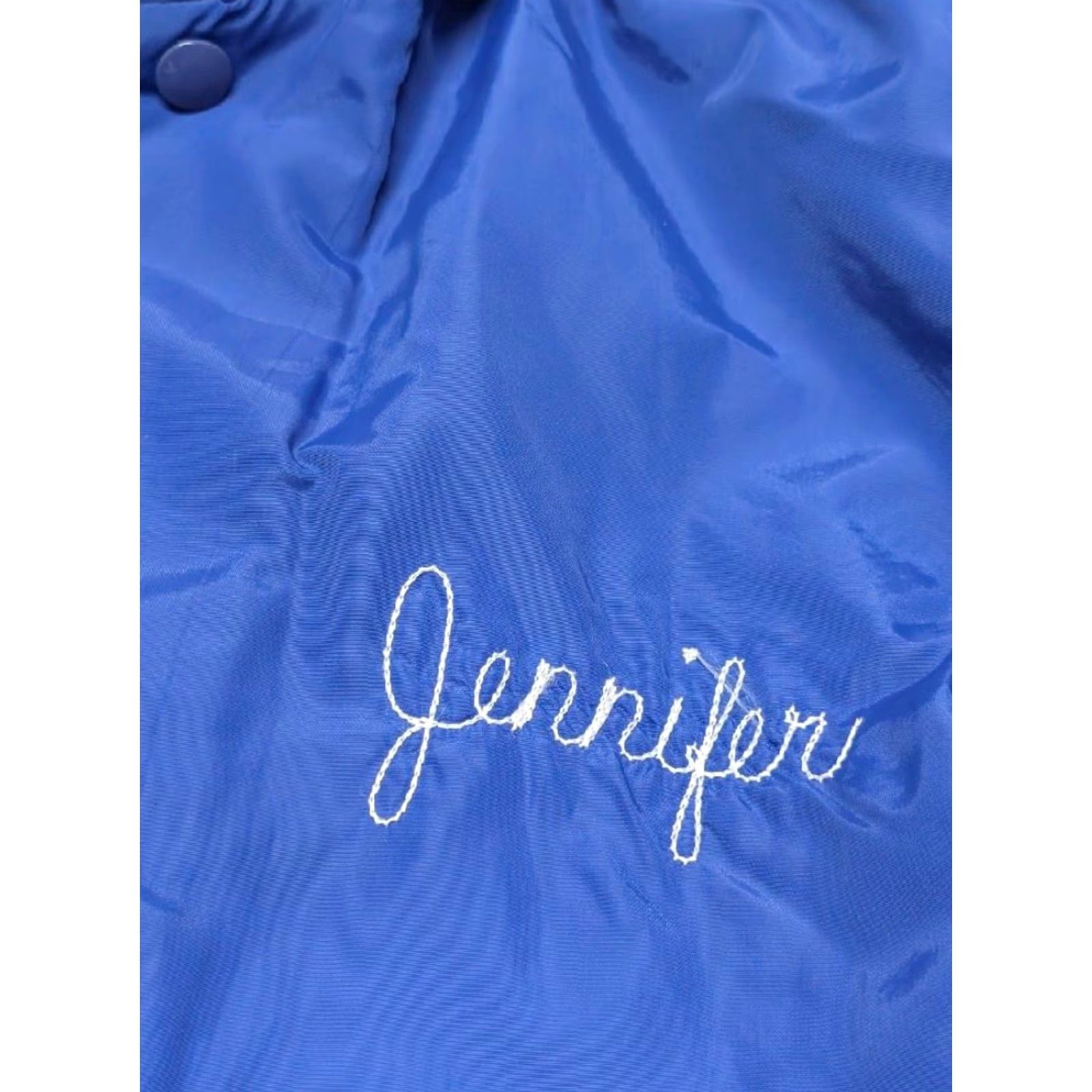 Simons VINTAGE jacket CHAIN STITCH windbreaker S blue Women S MARCHING BAND FELCO USA nylon snap jacket Size S / US 4 / IT 40 - 4 Thumbnail