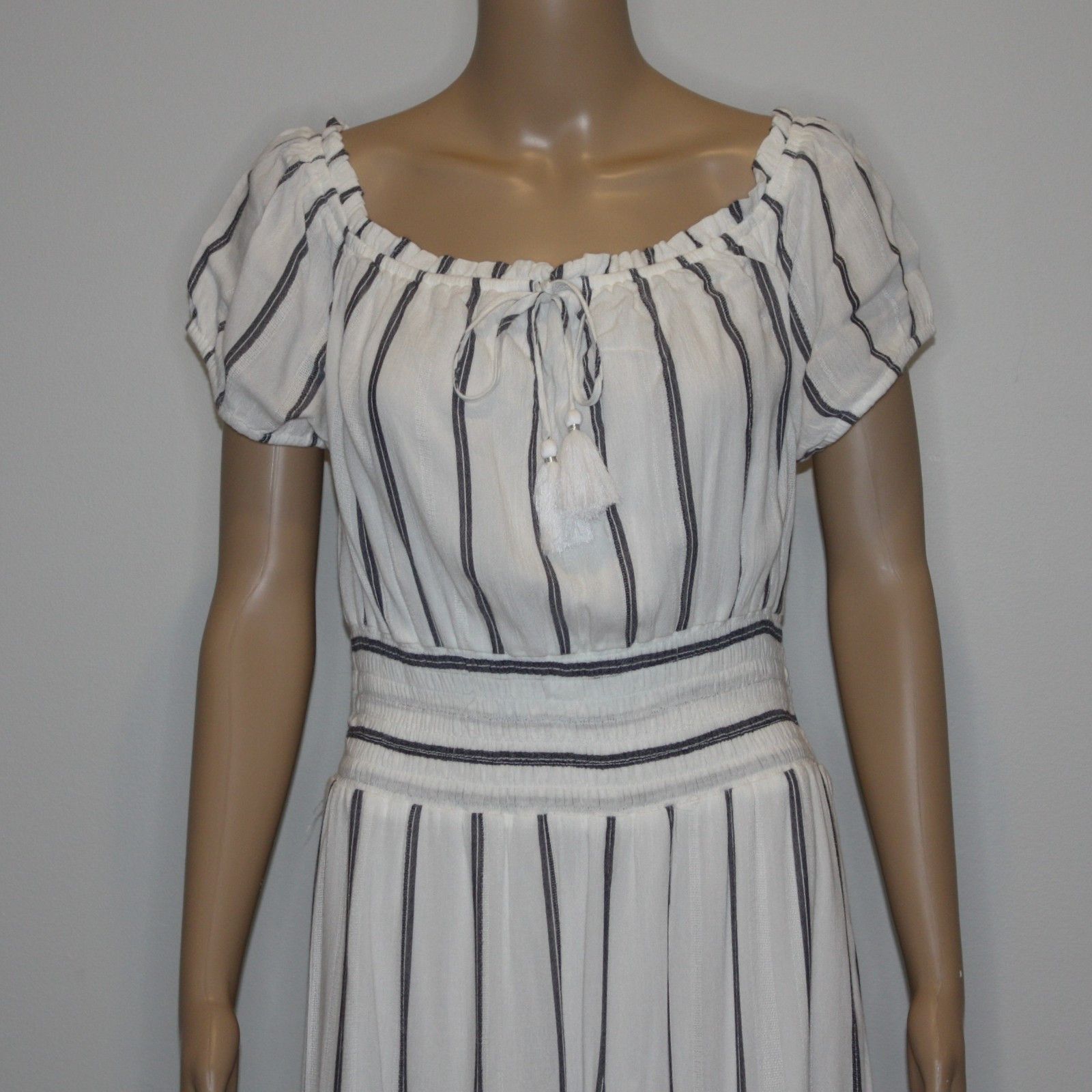 American Eagle Outfitters Striped Off the Shoulder Dress in size L NWT Size L / US 10 / IT 46 - 4 Thumbnail