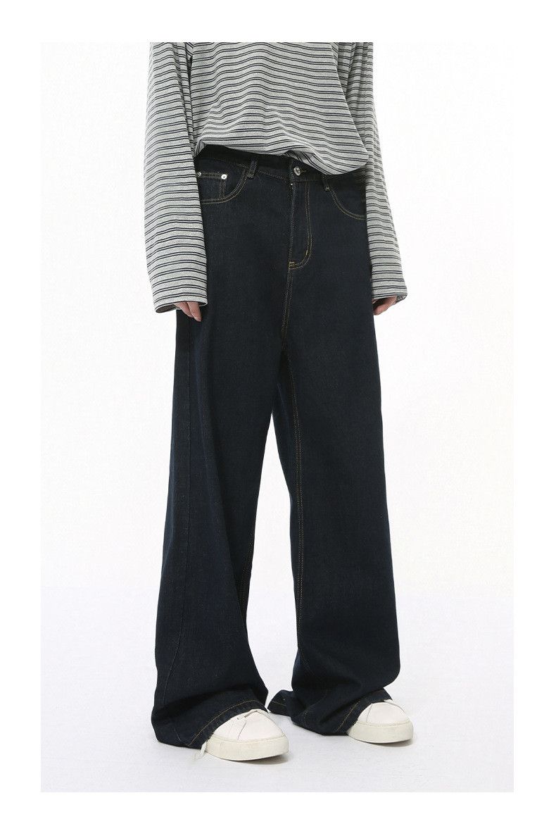 Japanese Brand Japanese retro style cleanfit blue loose-fit jeans Size US 32 / EU 48 - 3 Thumbnail