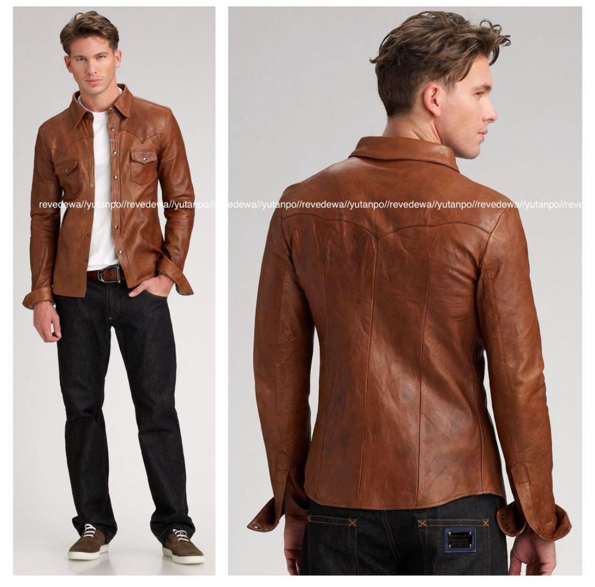 Dolce & Gabbana Dolce & Gabbana Western Leather Shirt Jacket 44 Size US S / EU 44-46 / 1 - 18 Thumbnail