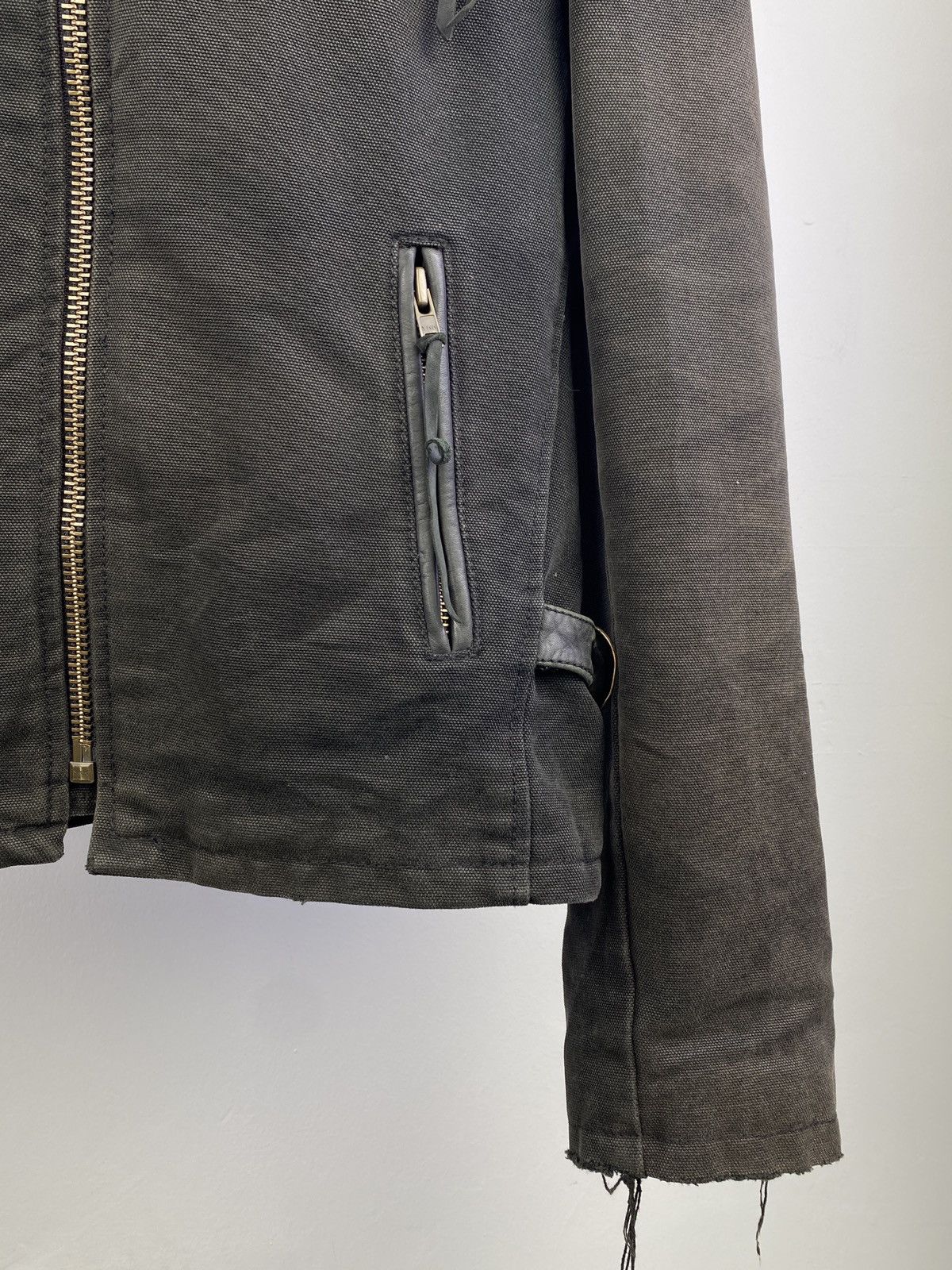 Kadoya Kadoya Sunfaded Distressed Cotton Biker Jacket Size US L / EU 52-54 / 3 - 9 Thumbnail