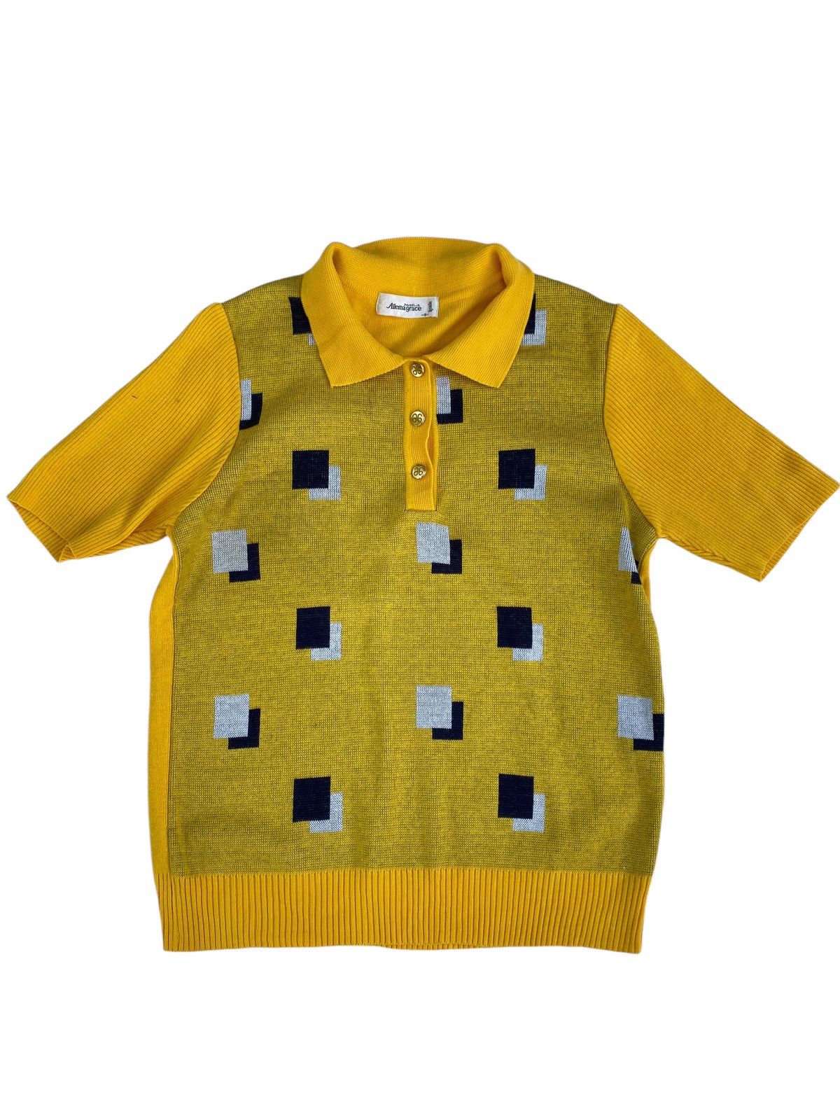 Vtg Ailema Grare Knitwear Yellow