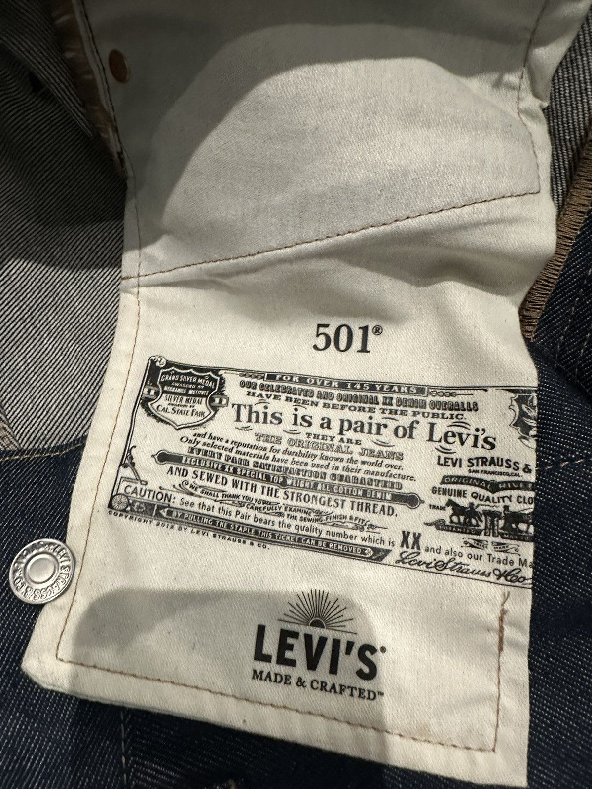 Levi's Levis 501 blue tab organic cotton blend Size US 30 / EU 46 - 5 Thumbnail