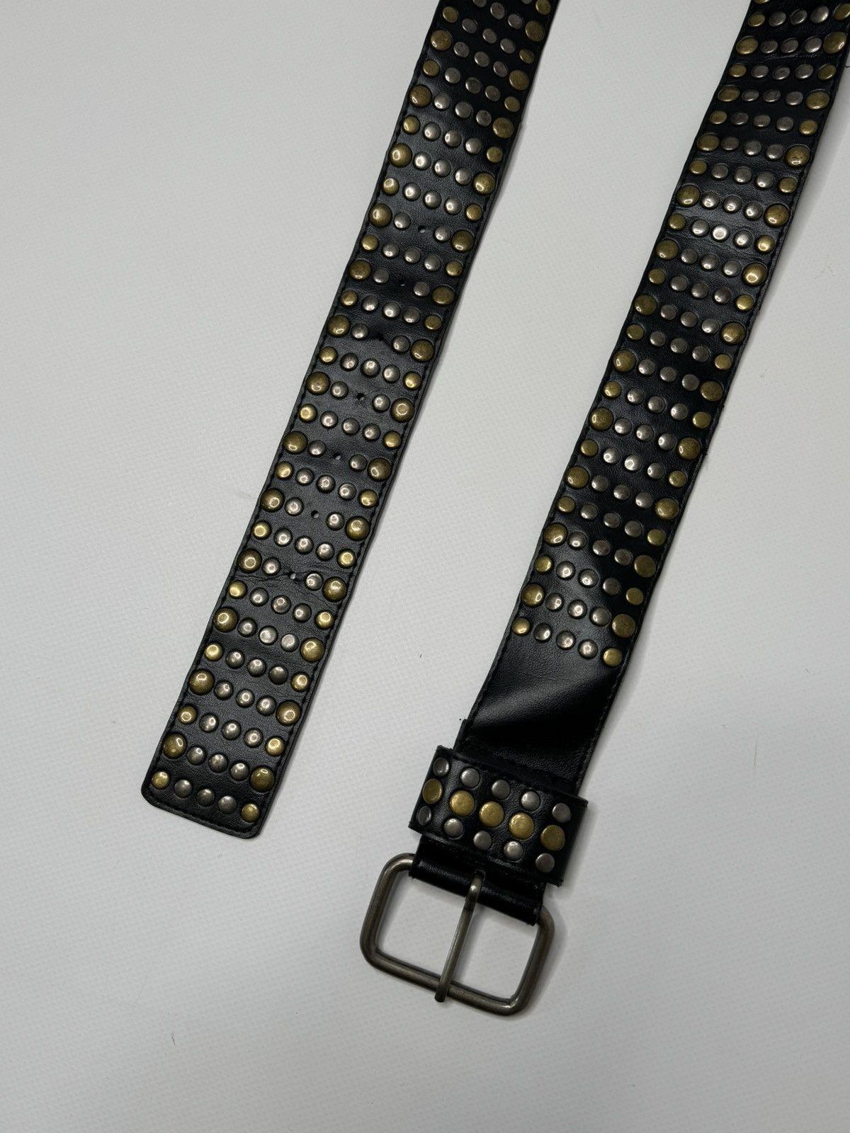 Vintage Vintage avant garde black leather studded belt swag if6was9 Size ONE SIZE - 2 Thumbnail