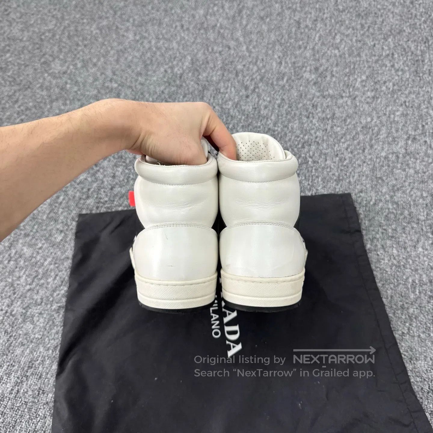 Prada Prada Delta-shaped letter logo; District high-top sneakers Size US 10 / EU 43 - 5 Thumbnail