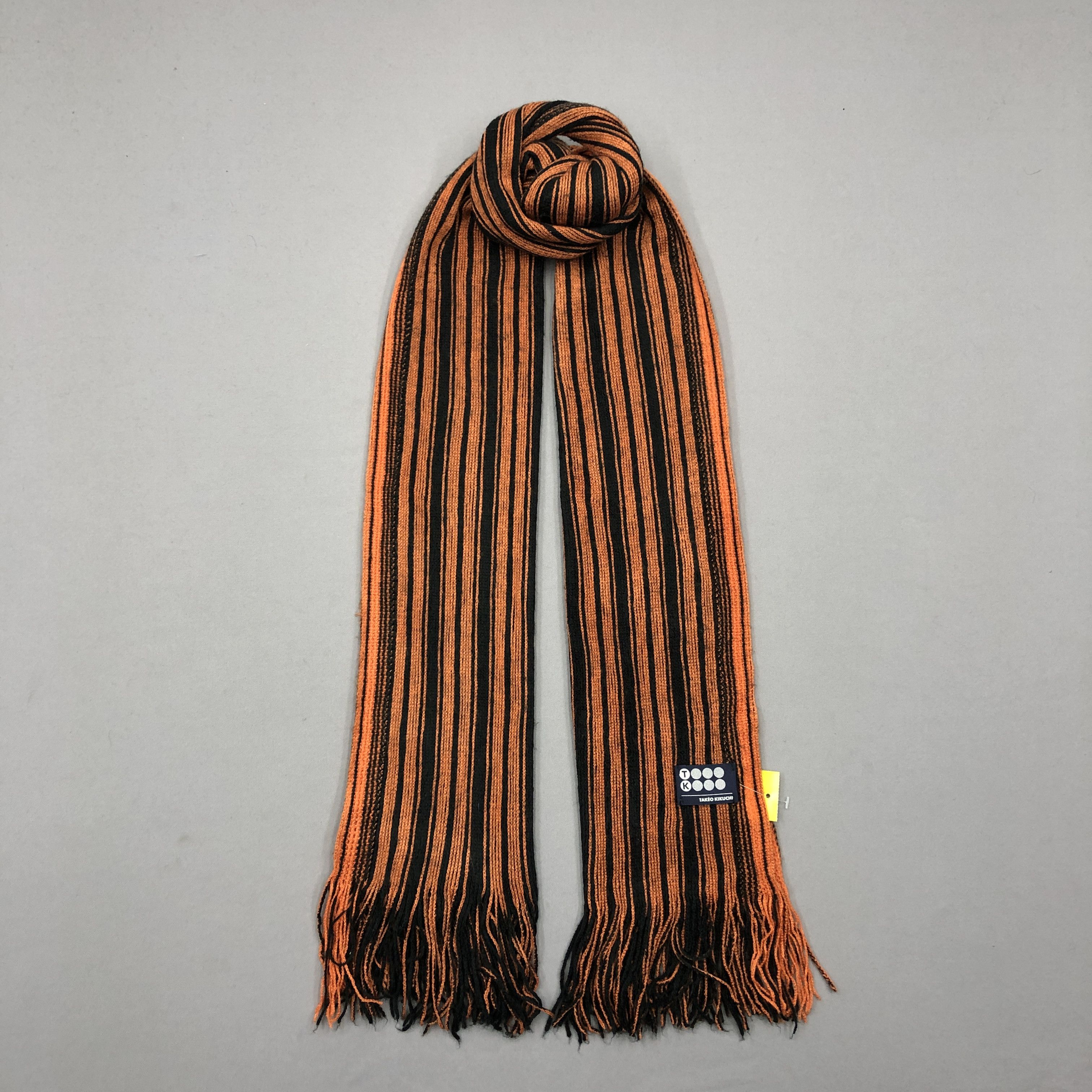 Takeo Kikuchi Vintage Takeo Kikuchi Scarf Ribbed Knit Wool Scarves Size ONE SIZE - 1 Thumbnail