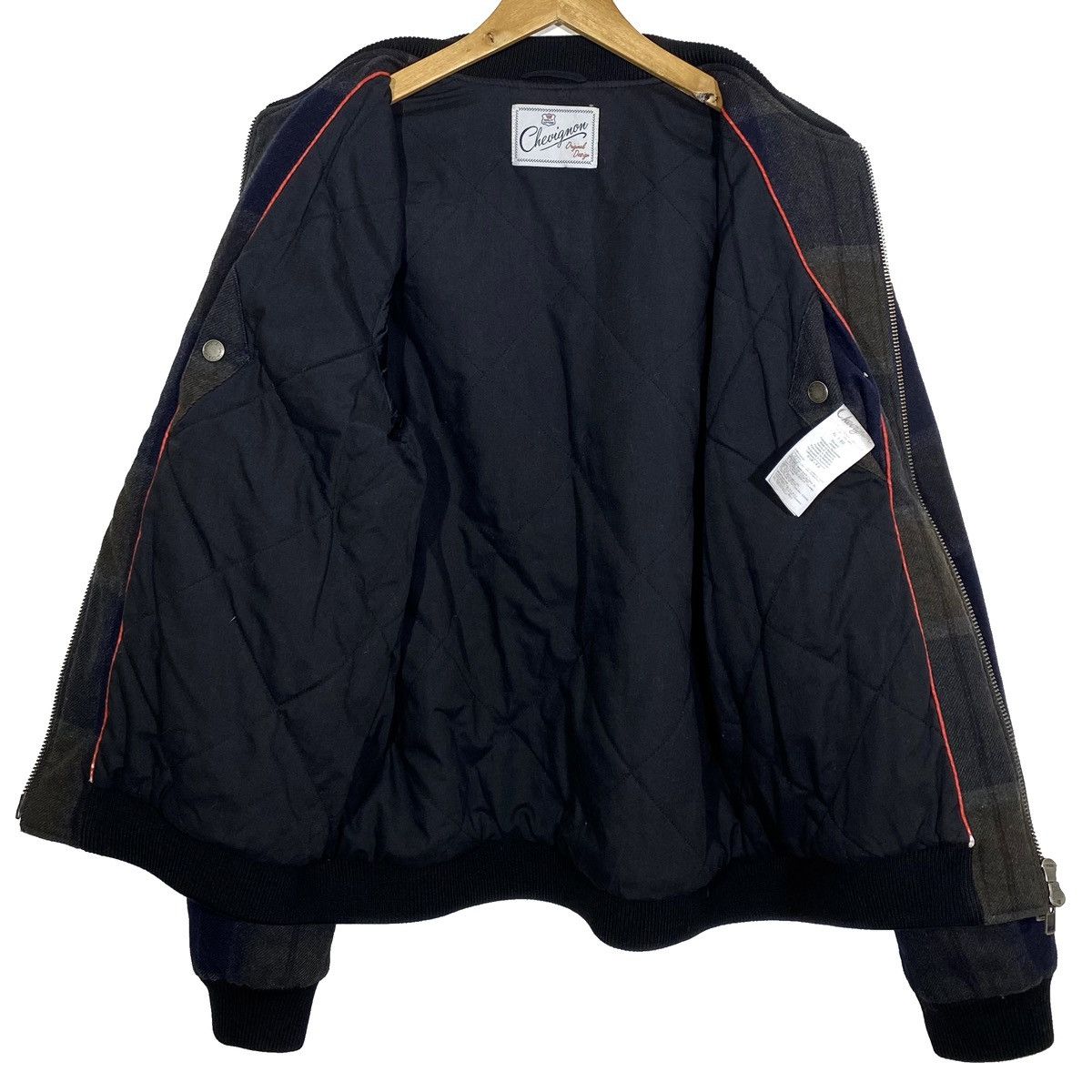 Chevignon Teddy Varsity Carreaux Vintage Chevignon (Laine Mixte) Size US XL / EU 56 / 4 - 3 Thumbnail