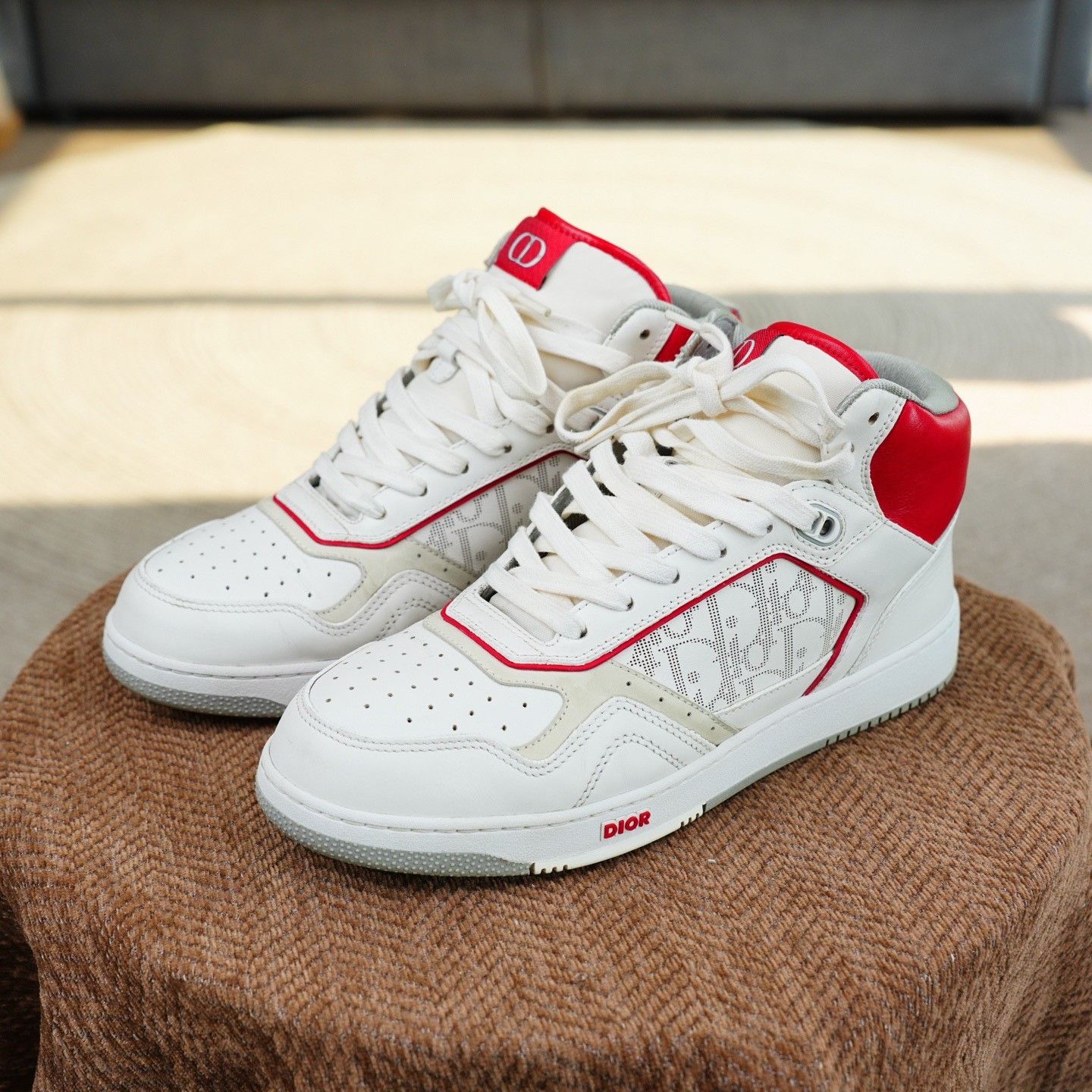 Dior Dior Red Hitop Sneakers 9 Men Size US 9 / EU 42 - 1 Thumbnail