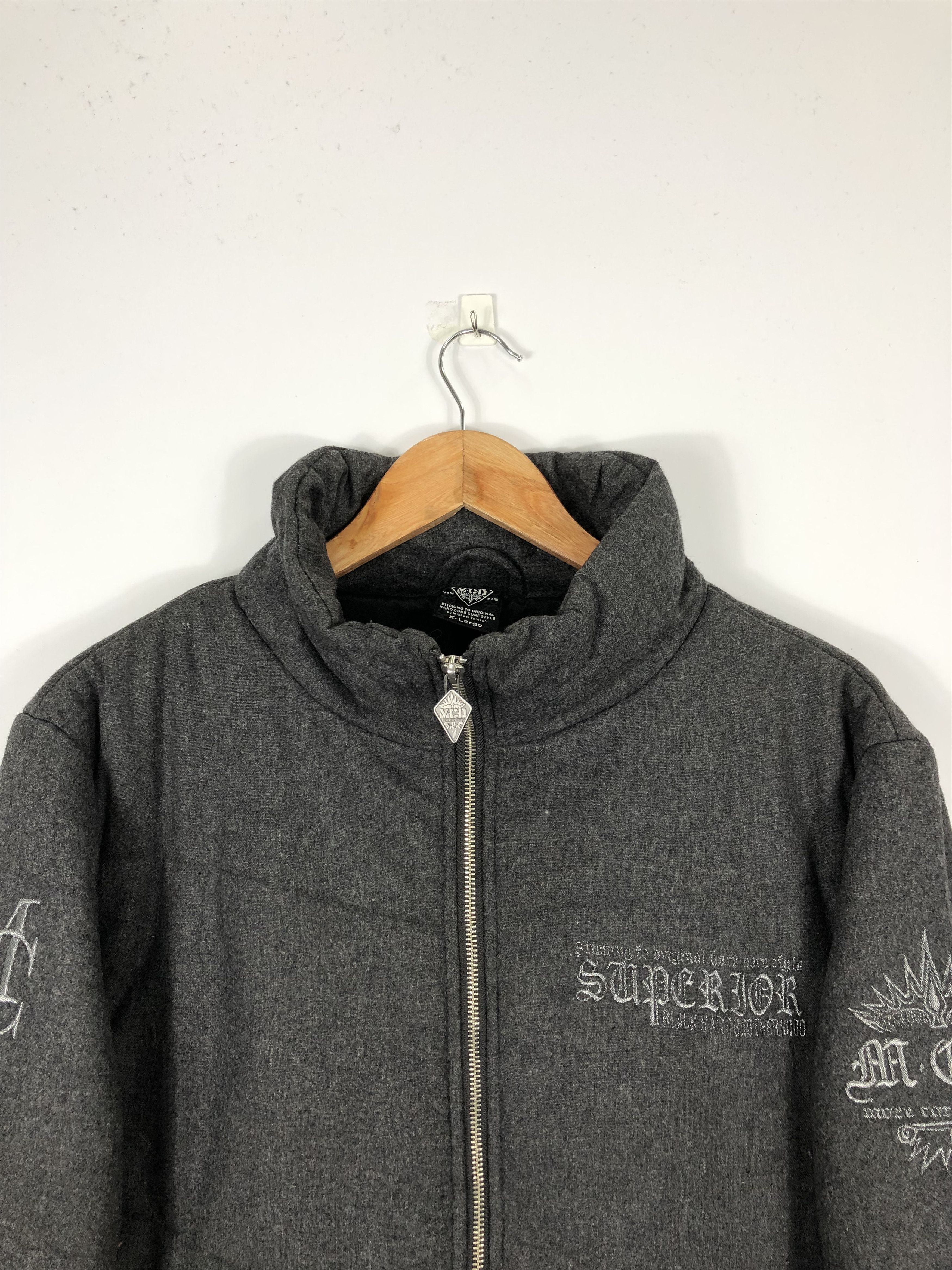 Vintage Varsity Jacket Reversible Puffer Wool Lining V0192