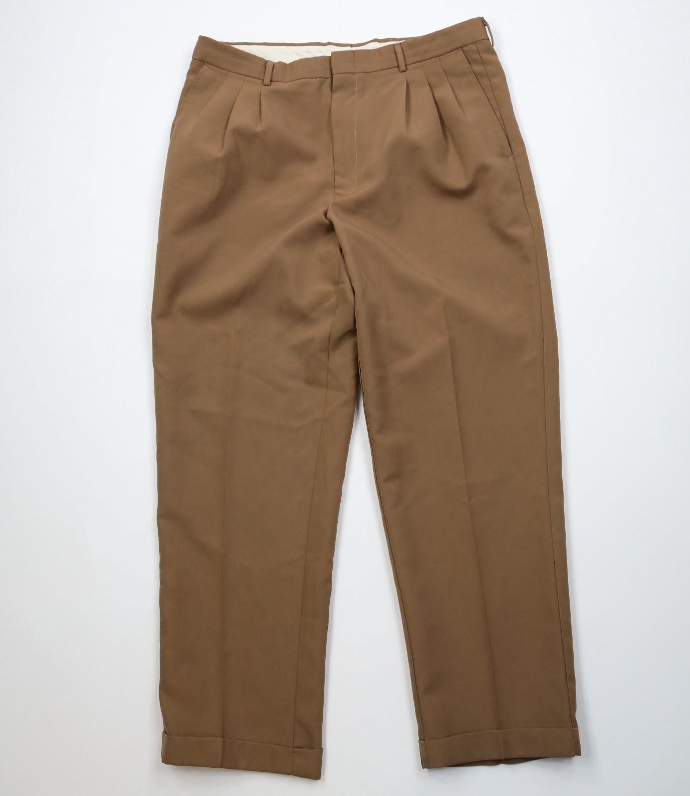 Vintage Vintage 90s Streetwear Knit Wide Leg Chino Pants Brown Size US 38 / EU 54 - 1 Thumbnail