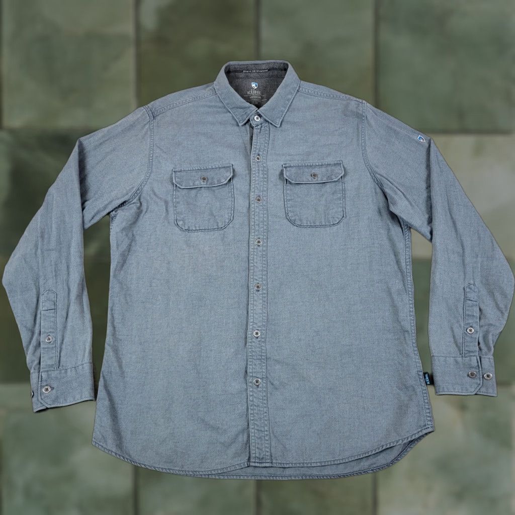 Vintage Kuhl Descendr Flannel Shirt Mens M Gray Long Sleeve Button Up Hiking Outdoors Shirt Mens M Gray Button-Up Shirt Outdoors Hiking Descendr Flannel Kuhl Size US M / EU 48-50 / 2 - 1 Thumbnail