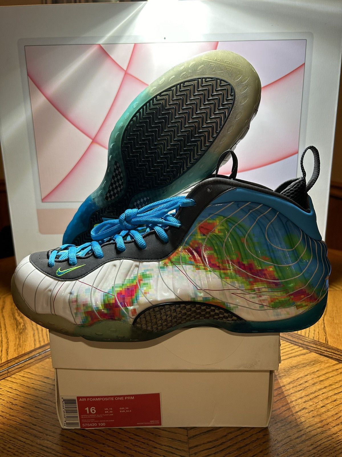 Nike Size 16 Nike Air Foamposite One PRM Weatherman 2013 SAMPLE Grailed