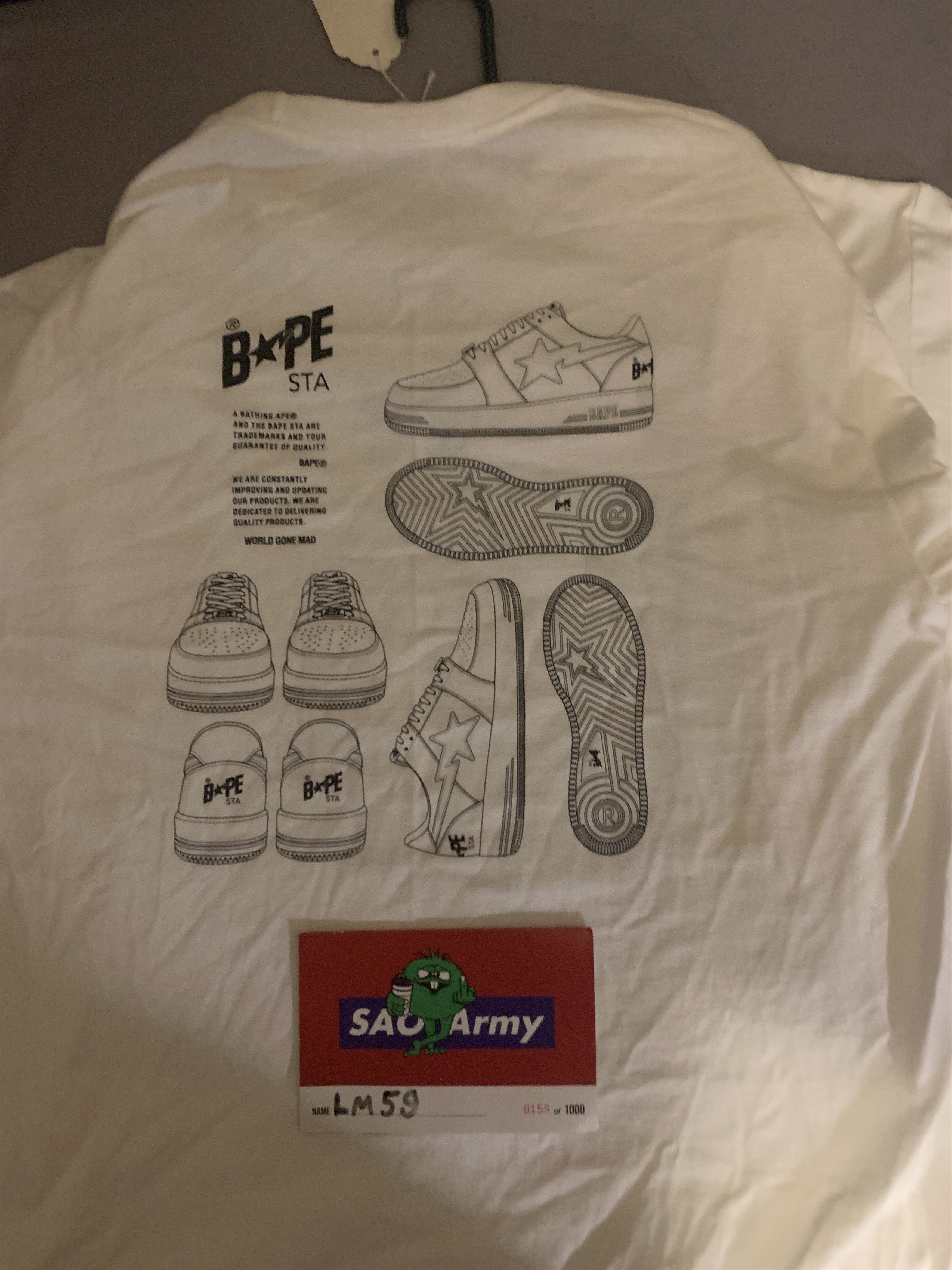 Bape Bapesta L/S Tee (2019) Size US XL / EU 56 / 4 - 2 Thumbnail