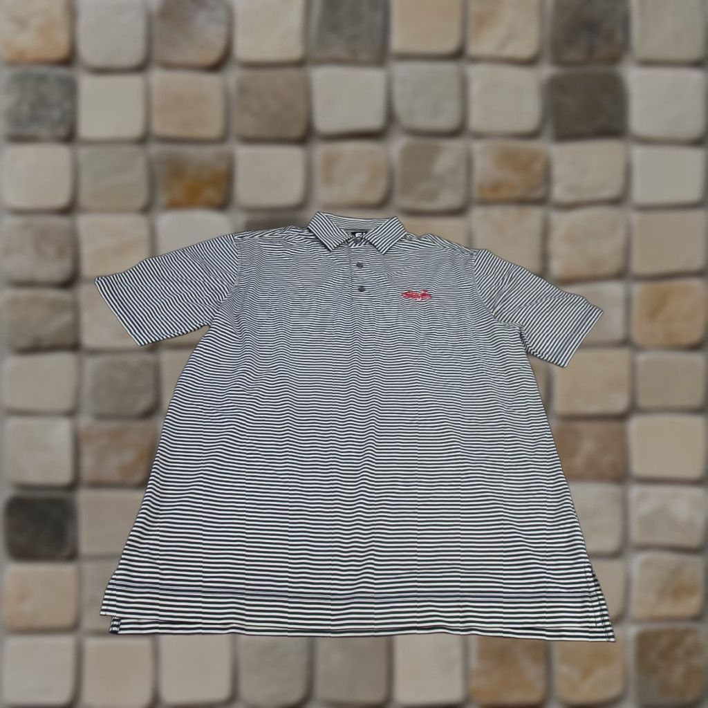 Footjoy FootJoy Polo Shirt Mens Large White Striped Short Sleeve Golf Size US L / EU 52-54 / 3 - 1 Thumbnail