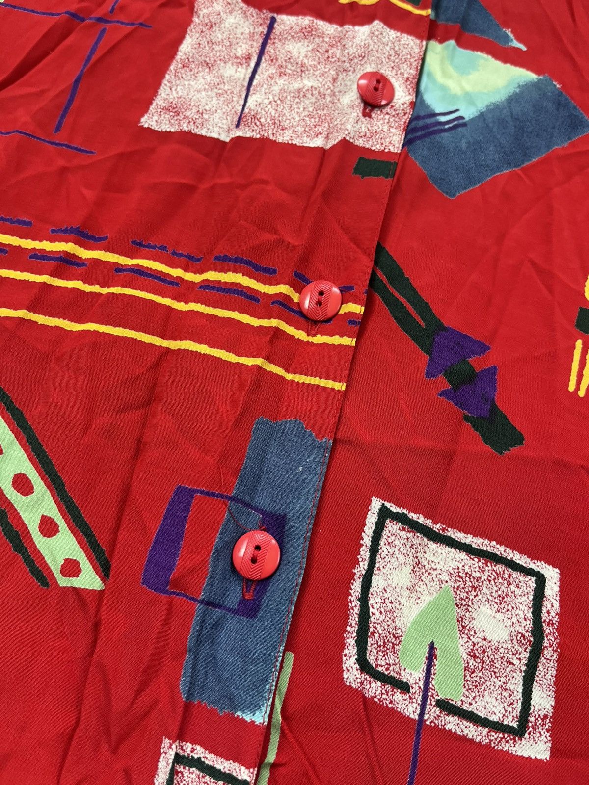 Vintage Vintage 80s Abstract Print Hawaiian Shirt like Dior Kapital Size US M / EU 48-50 / 2 - 8 Thumbnail