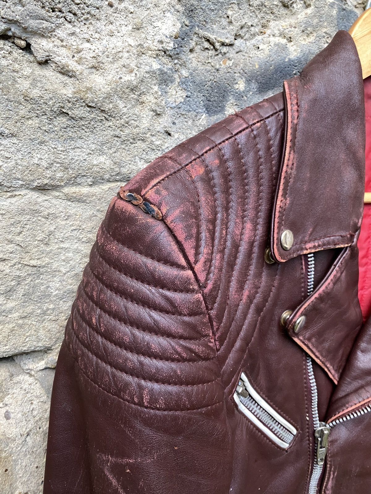 Vintage Rare Vintage 80s Distressed Leather Biker Jacket Size US M / EU 48-50 / 2 - 4 Thumbnail