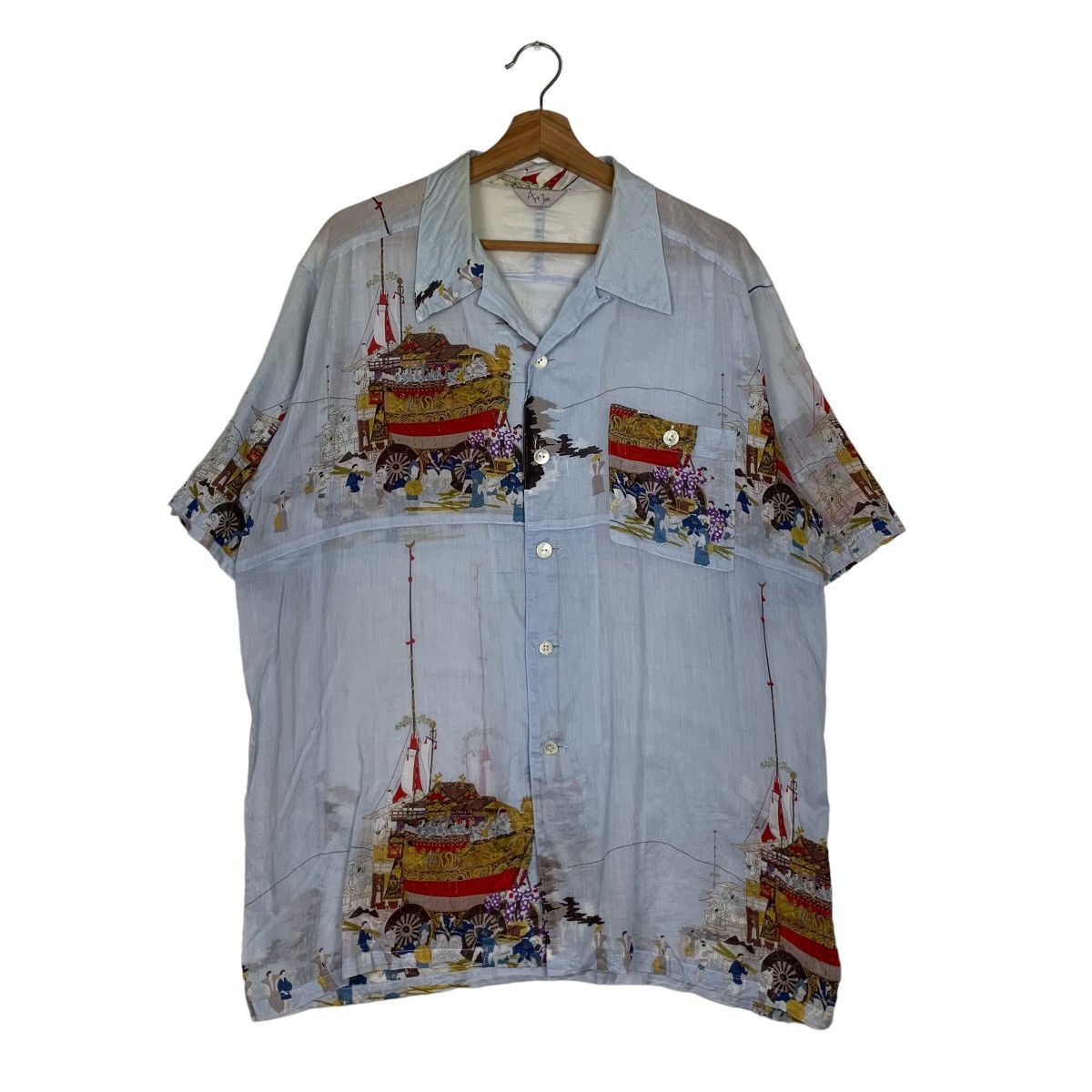 Vintage ART JINN Cotton Shirt #0162-C8 Size US L / EU 52-54 / 3 - 1 Thumbnail