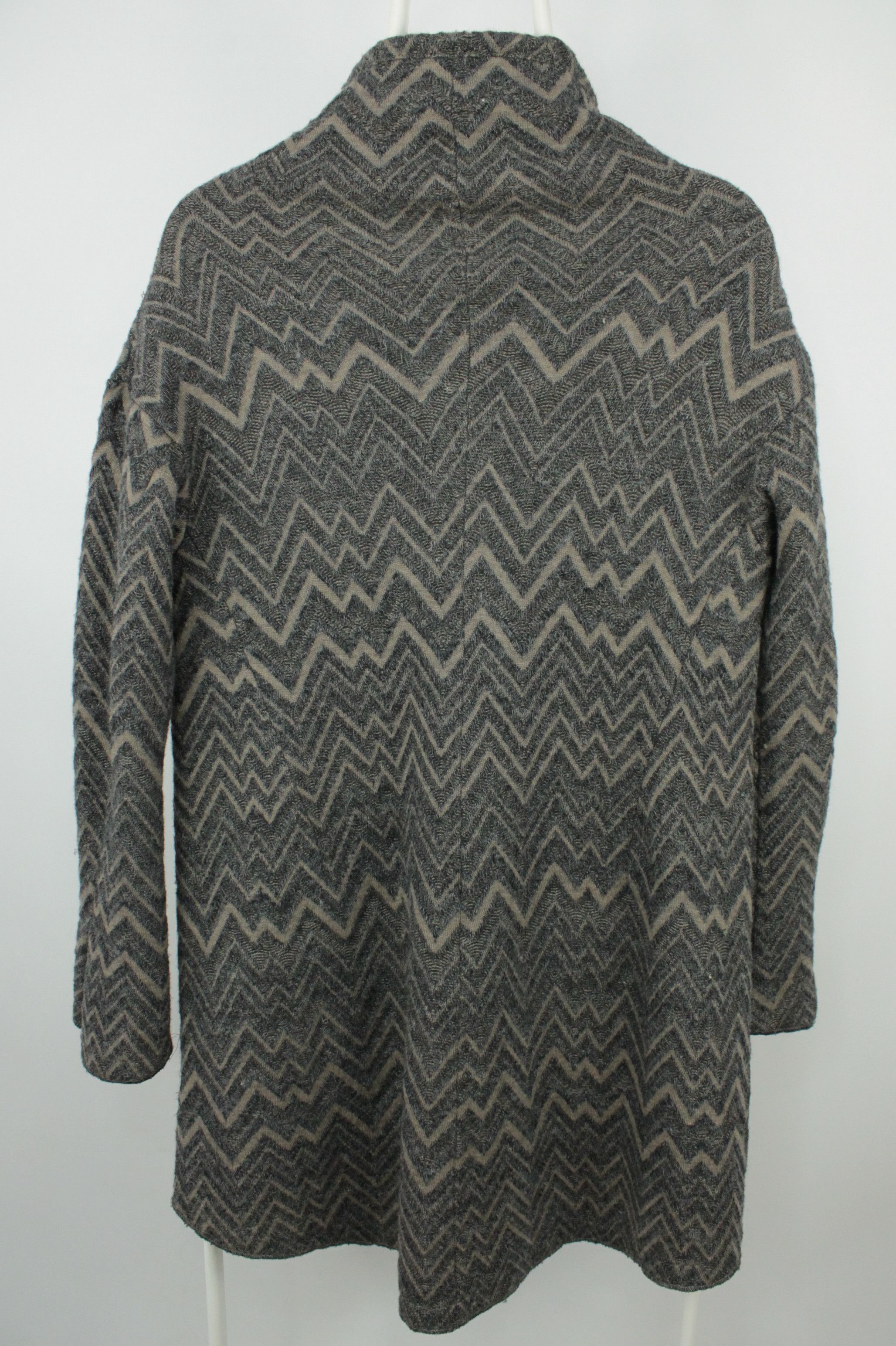 Transit Transit Par-Such Knitted Wool Blend Stand Collar Coat Size M / US 6-8 / IT 42-44 - 9 Thumbnail